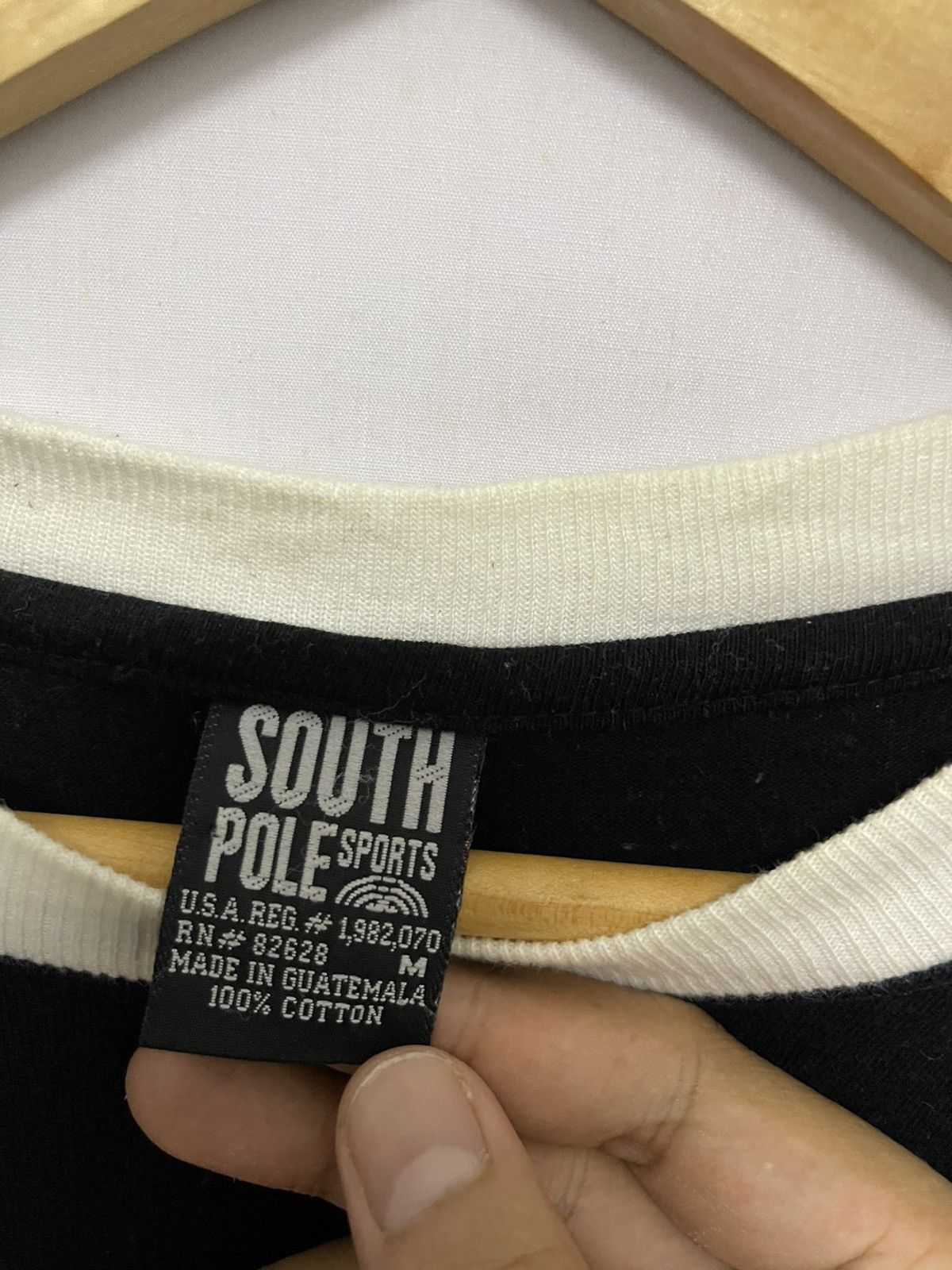 Southpole × Vintage Southpole Sportgear Big Logo Spellout T-shirt Black White Size US XL / EU 56 / 4 - 5 Thumbnail