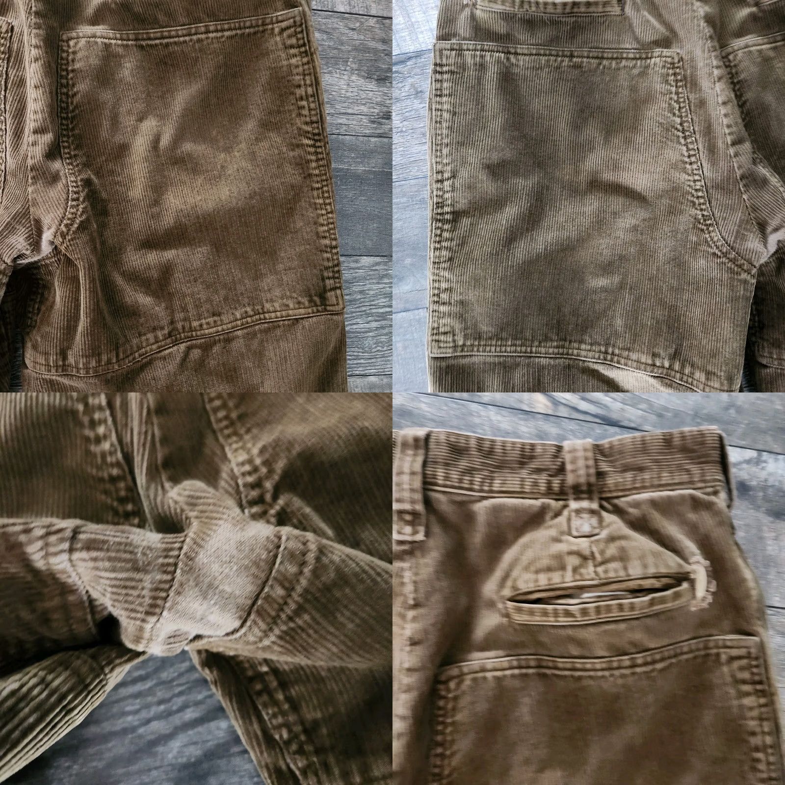 Abercrombie & Fitch VINTAGE Abercrombie & Fitch Corduroy Pants Mens 32x30 Olive Wide Leg Carpenter Pocket Slash 90s Y2K Slim/Relaxed Regular Wool? Size US 32 / EU 48 - 10 Thumbnail