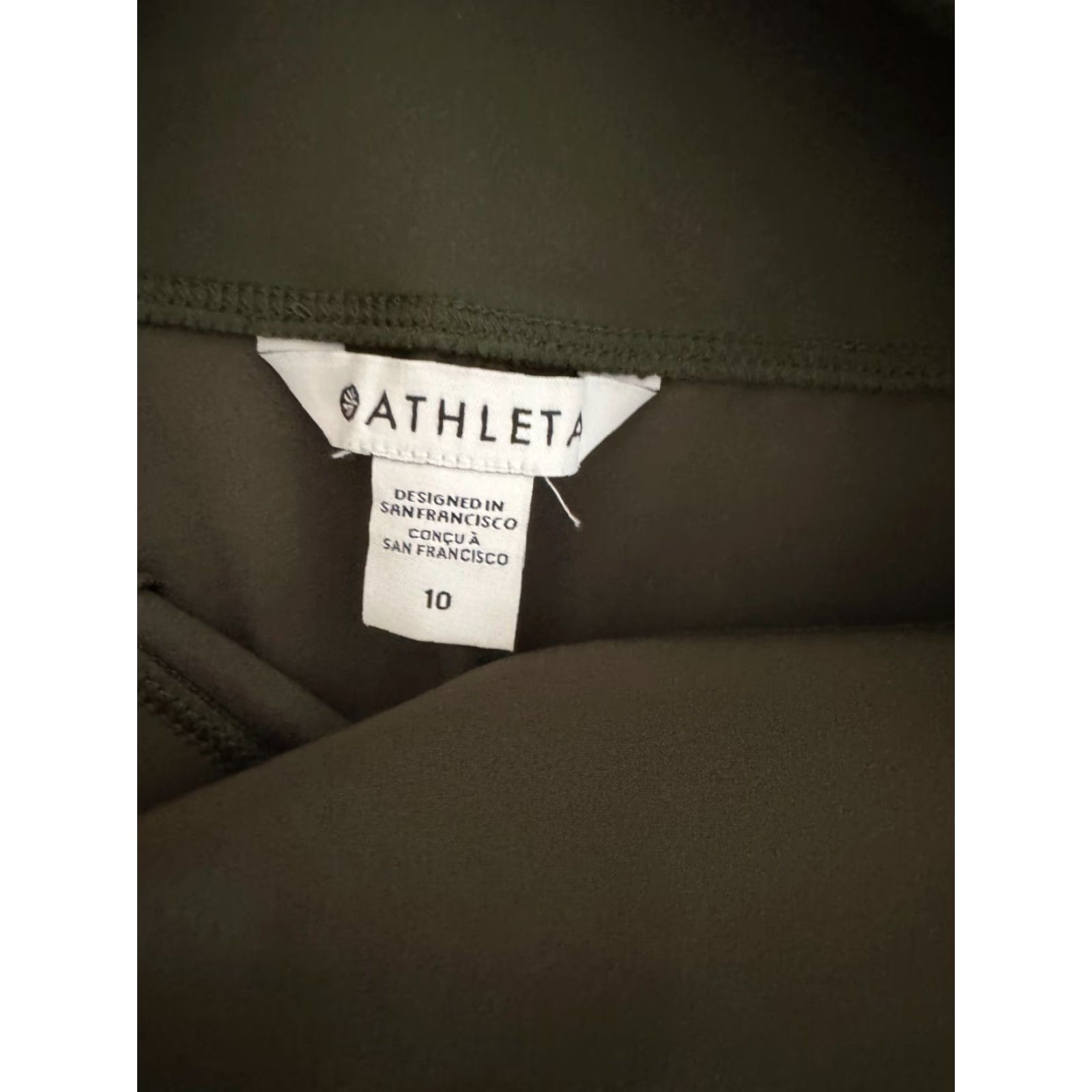 Athleta Athleta Pants Womens 10 Olive Casual Performance Slacks Size 32" / US 10 / IT 46 - 3 Thumbnail
