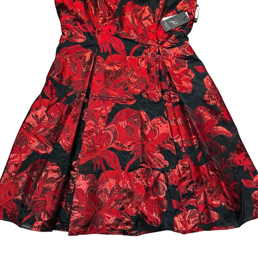 Adrianna Papell NWT New $179 Adrianna Papell Metallic-Jacquard Bow-Strap Dr Size XL / US 12-14 / IT 48-50 - 9 Thumbnail