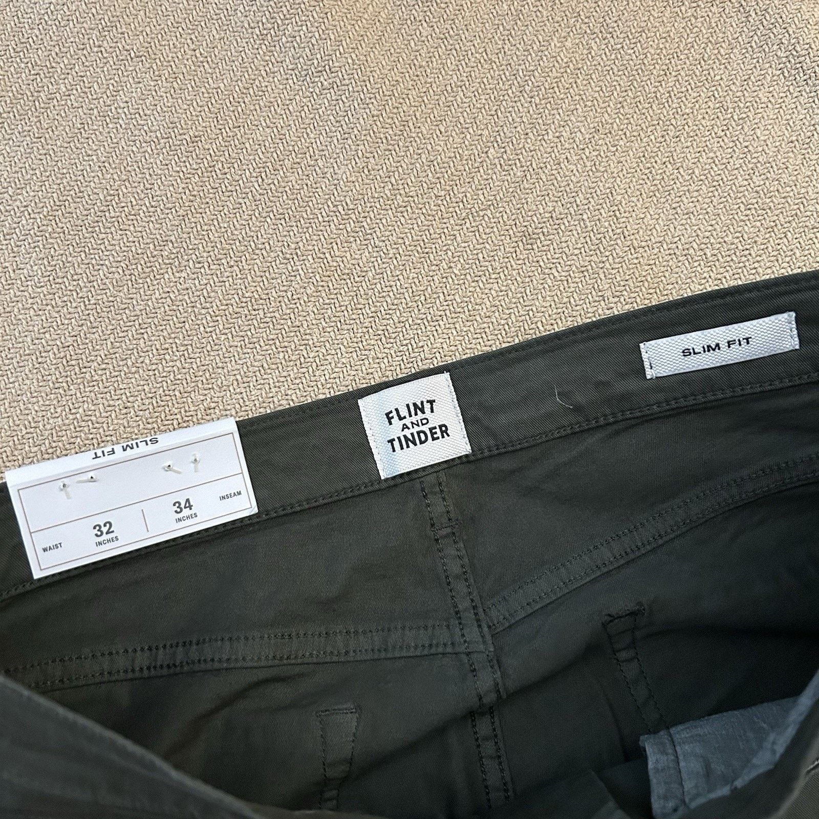 Flint And Tinder NEW Huckberry 365 Slim Fit Stretch Chino Pants 32x34 Size US 34 / EU 50 - 2 Thumbnail