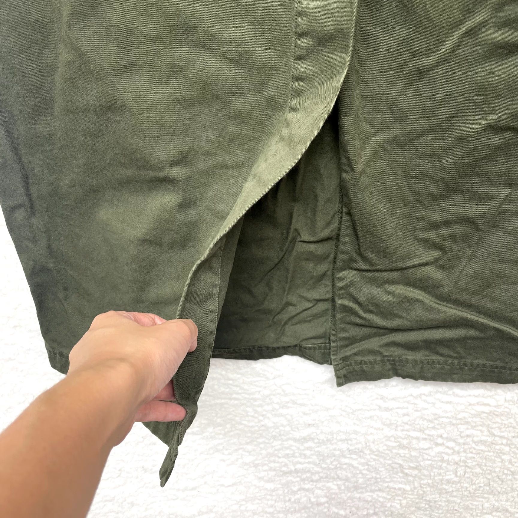 Vintage VINTAGE Maxi Skirt 14 XL Army Green Boho Fairy Grunge Whimsigoth Cyber Cargo Women? Size 36" / US 14 / IT 50 - 4 Thumbnail