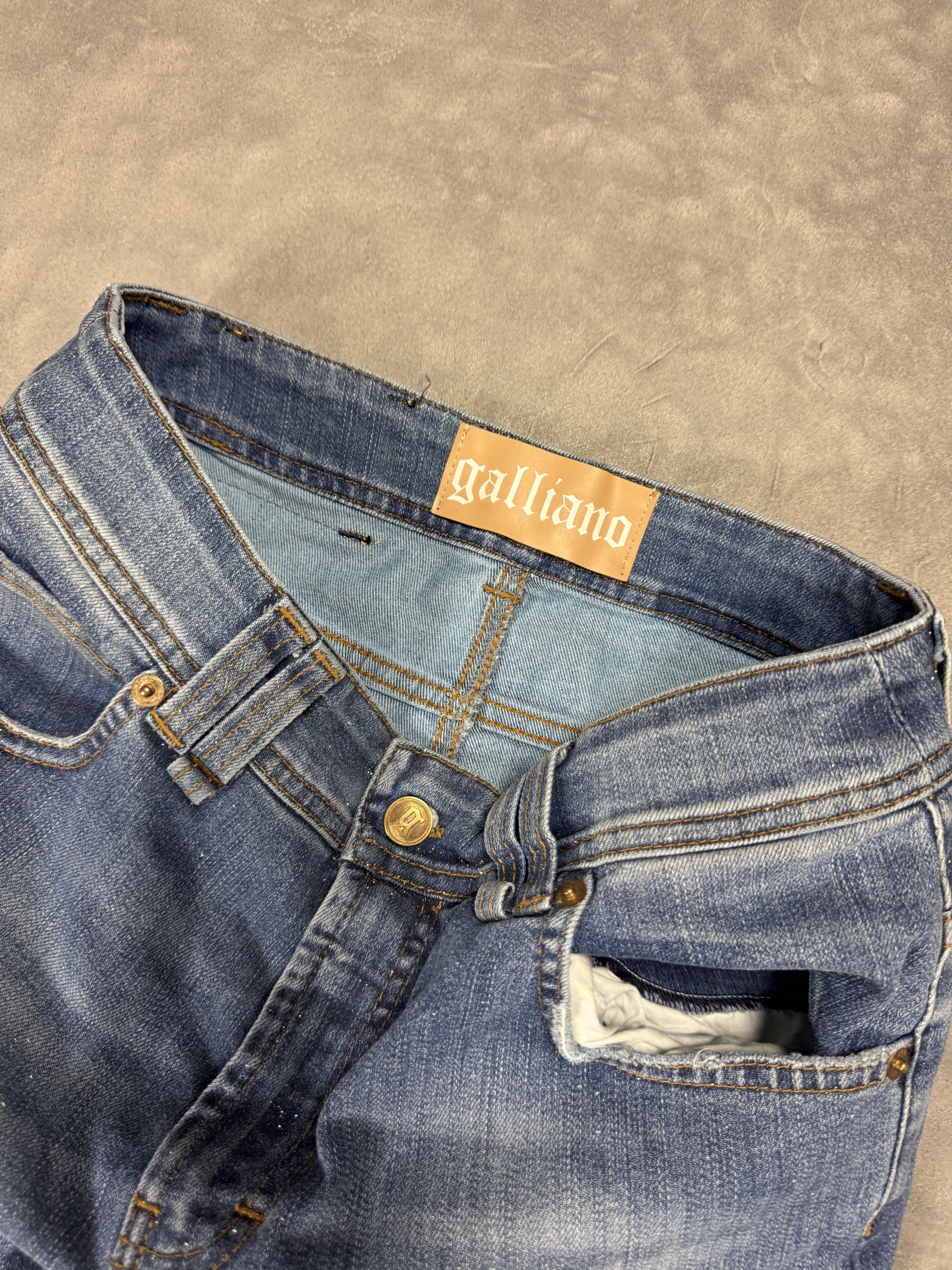 John Galliano × Vintage John Galliano denim jeans streetwear retro glitter y2k Size 28" / US 6 / IT 42 - 6 Thumbnail
