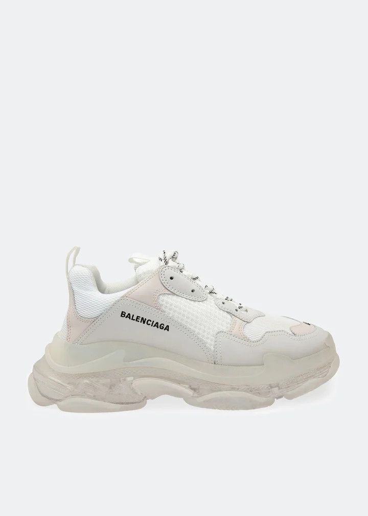 Balenciaga o1la1rc1a0226 Triple S Clear Sole Sneakers In White Size US 7 / EU 40 - 1 Thumbnail