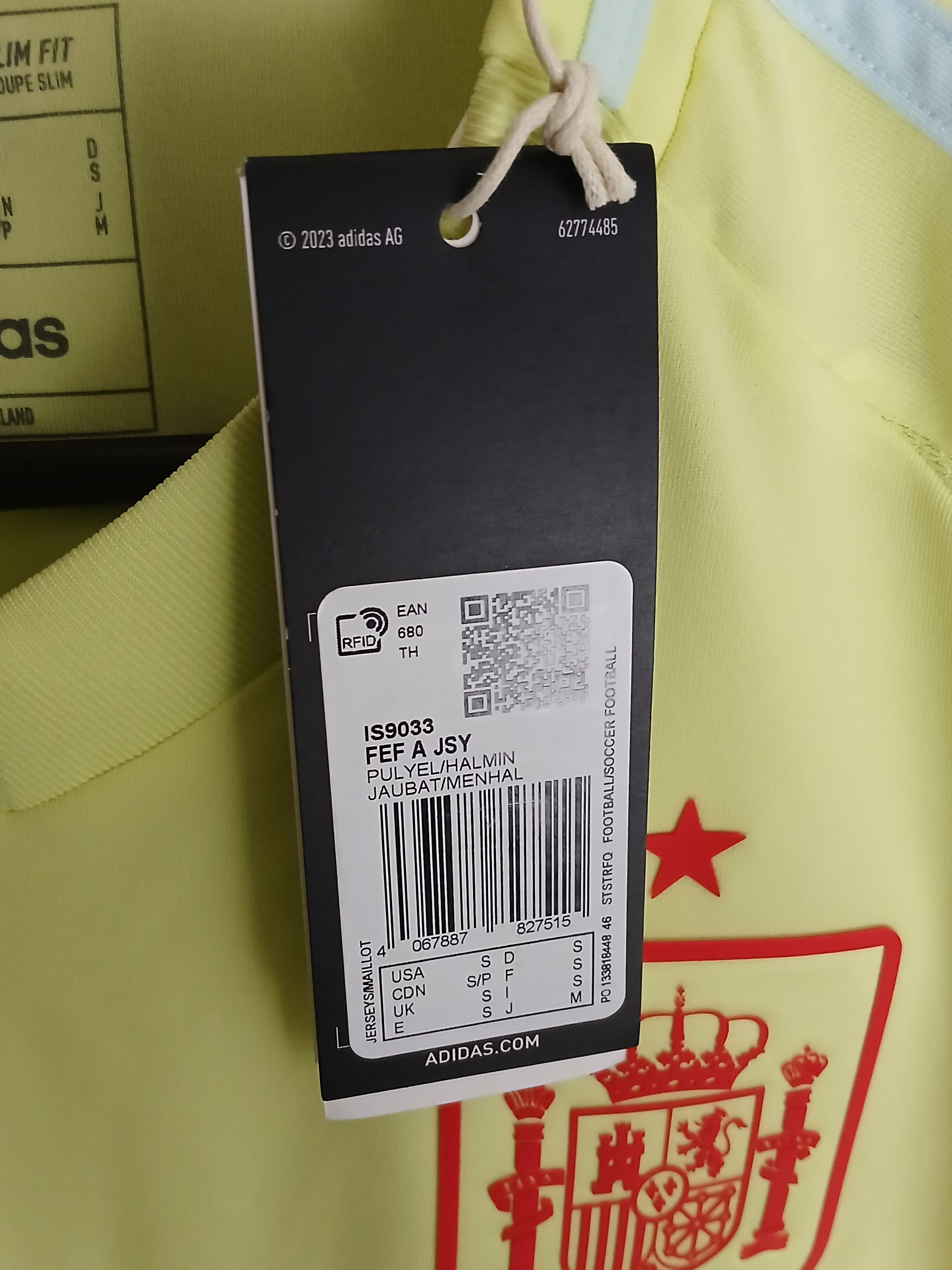 Adidas Spain National Team 24/25 Away Football Jersey T-Shirt Size US S / EU 44-46 / 1 - 12 Thumbnail