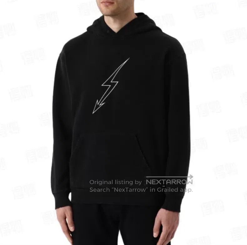 Givenchy Givenchy Pure Cotton Lightning Pattern Hooded Long Sleeve Size US M / EU 48-50 / 2 - 8 Thumbnail