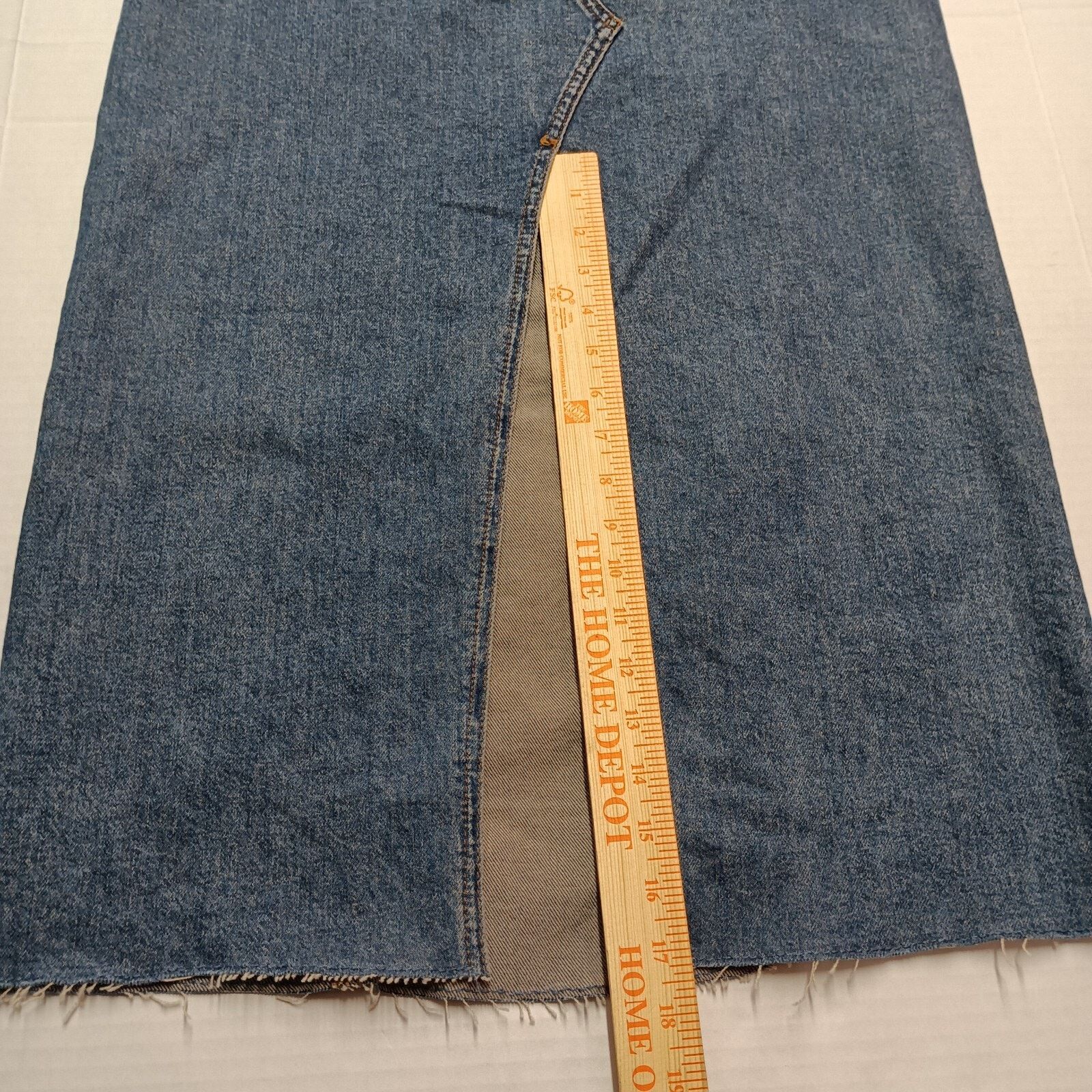Levi's Levi Strauss Mid Rise Stretch Blue Maxi Skirt Size 8 W29 Size 29" - 14 Thumbnail