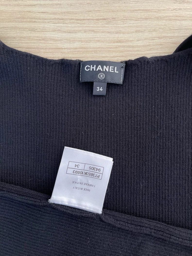 Chanel Chanel 22k black logo cashmere vest Size XXS / US 00 / IT 34 - 3 Thumbnail