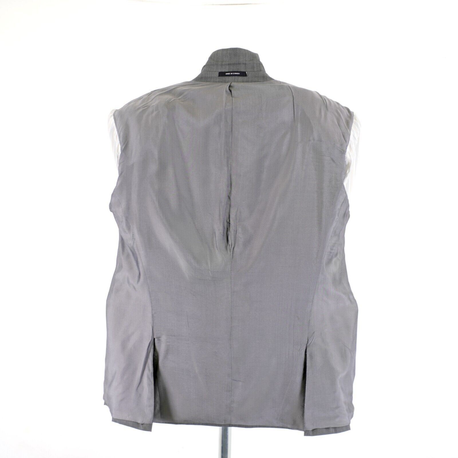 Calvin Klein Calvin Klein Wool Gray Birdesye Peak Lapel 44L Blazer 2 Butt Size 44L - 13 Thumbnail