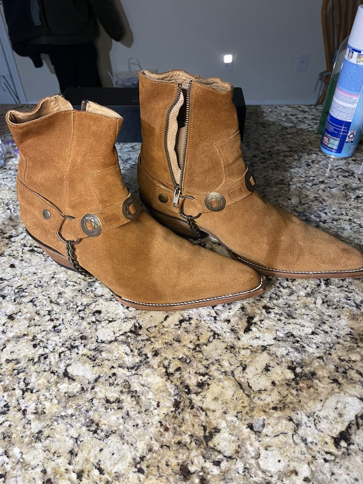 Other Tan Suede Size 13 Cowboy Boots Size US 13 / EU 46 - 1 Thumbnail