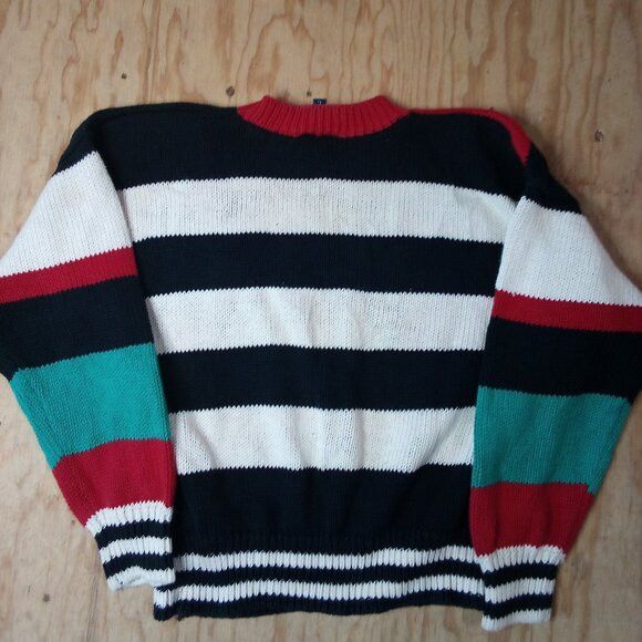 Vintage Vintage Abstract Geometric Stripes Crewneck Sweater Size L / US 10 / IT 46 - 5 Thumbnail