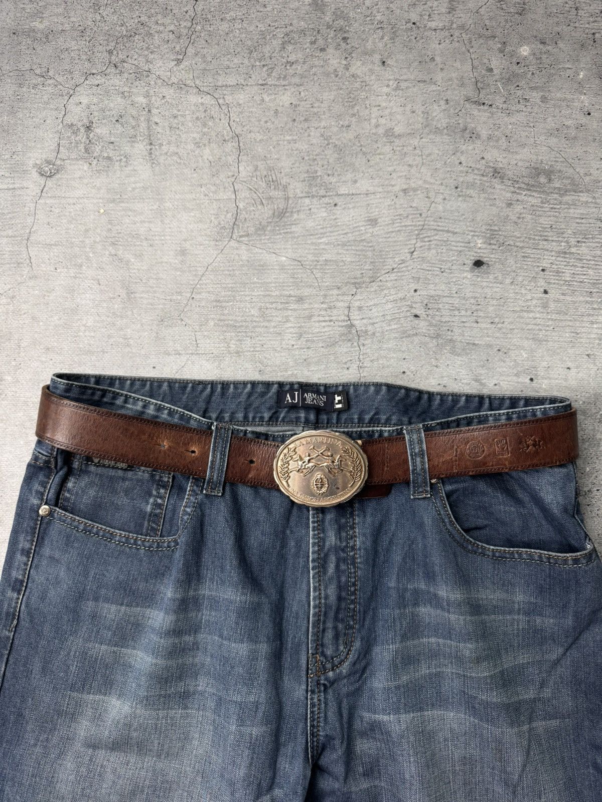 La Martina Vintage La Martina Leather Belt 105cm Size ONE SIZE - 3 Thumbnail