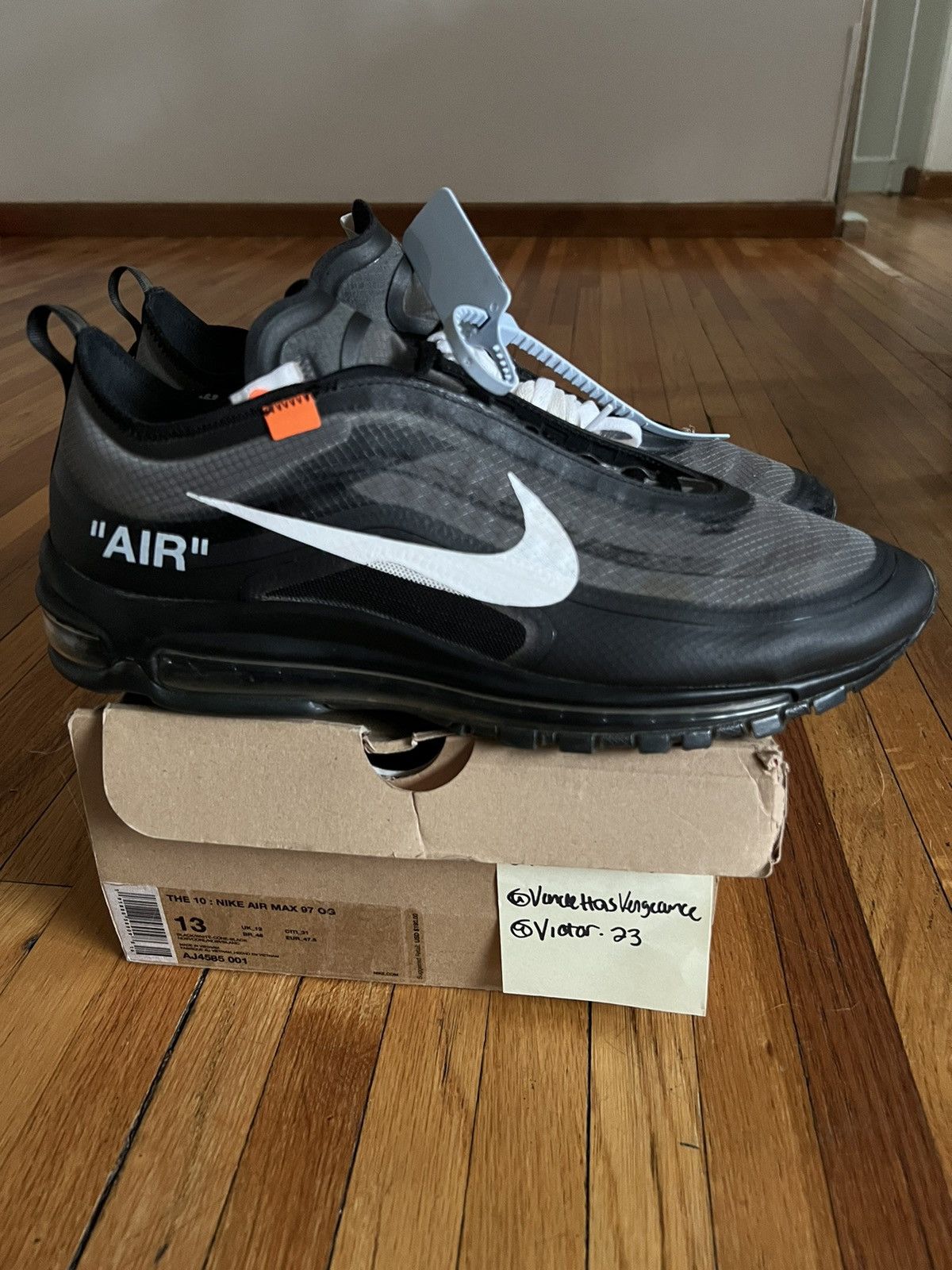 Nike Off White Virgil Abloh Nike Air Max 97 Off White The Ten Virgil Abloh US13 Grailed
