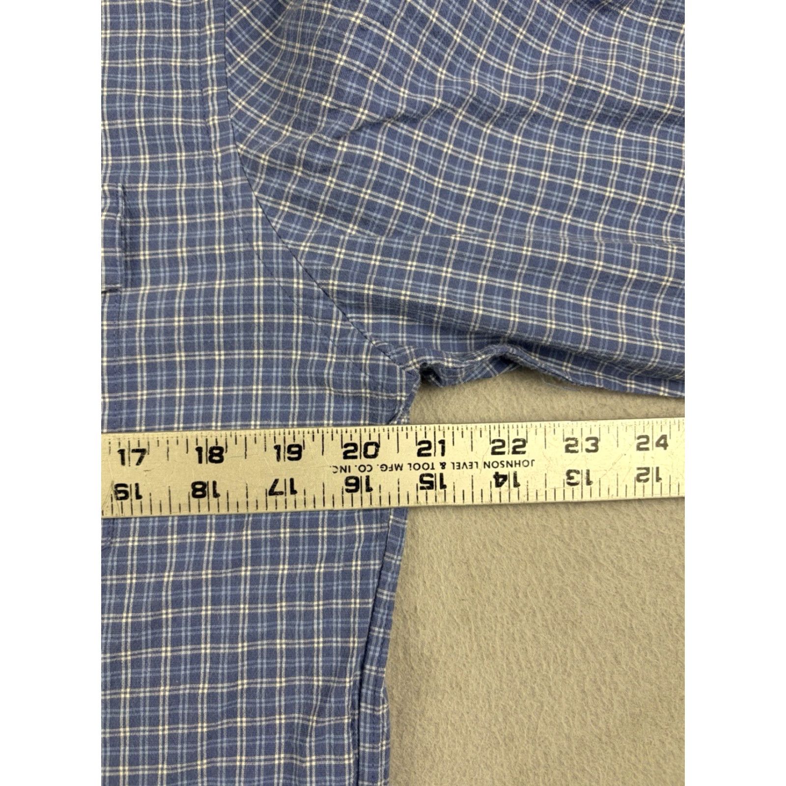 Vintage Criquet Shirt Mens M Blue Plaid Pearl Snap Button Up Corduroy Short Sleeve Casual Preppy Pockets Size US M / EU 48-50 / 2 - 5 Thumbnail