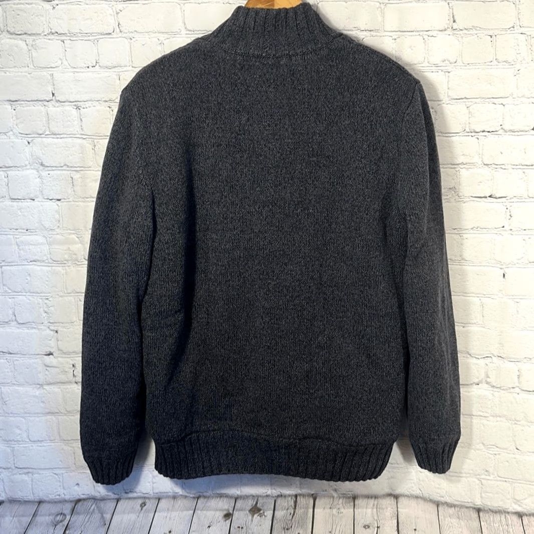 Vintage VINTAGE Boston Traders Sweater Mens M Full Zip Cable Knit Sherpa Lined Gray Jacket Size US M / EU 48-50 / 2 - 3 Thumbnail