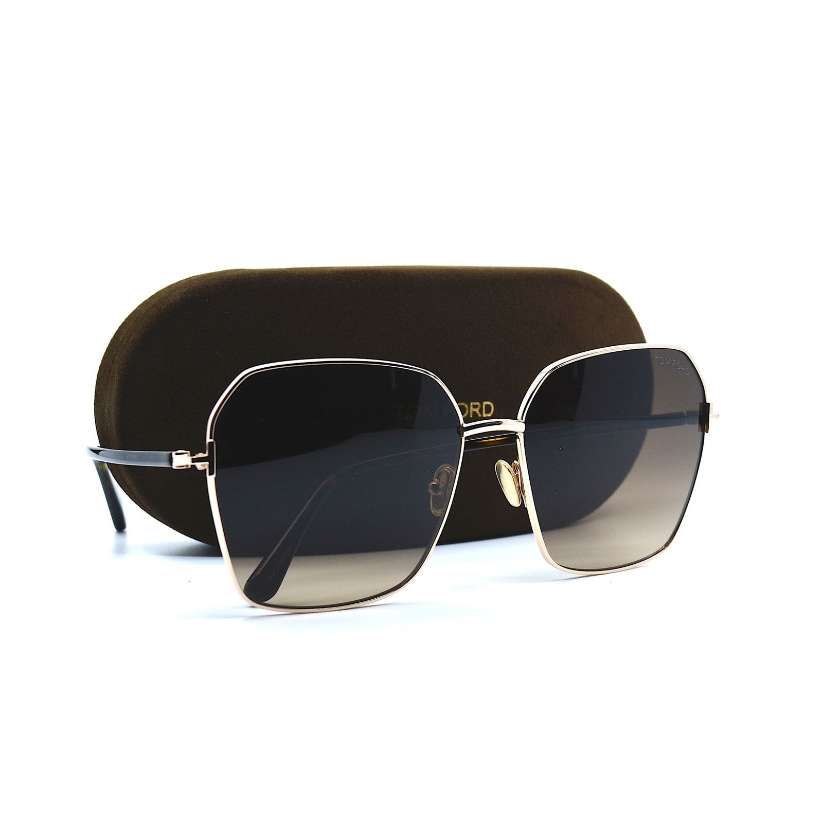 Tom Ford TOM FORD CLAUDIA-02 TF839 52F GOLD BROWN GRADIENT SUNGLASSES Size ONE SIZE - 13 Thumbnail