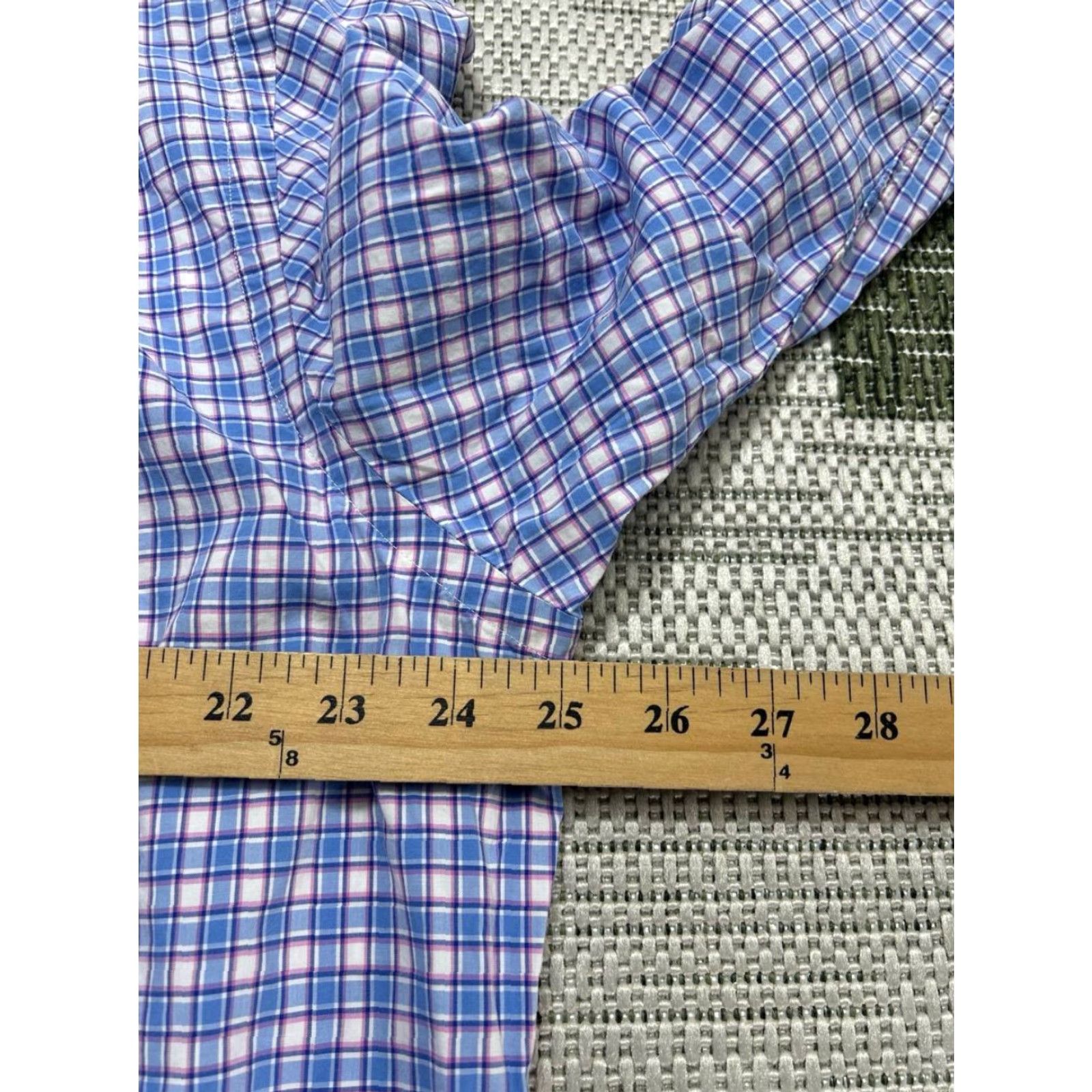 Polo Ralph Lauren Polo Ralph Lauren Shirt Mens XL Blue Cotton Stretch Plaid Barrel Cuff Button Up Size US XL / EU 56 / 4 - 6 Thumbnail