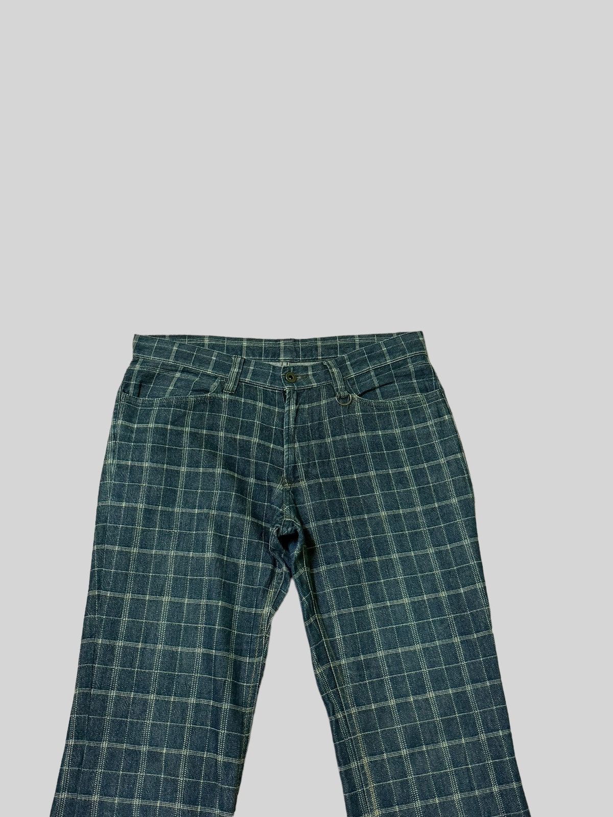 Japanese Brand × Vintage Nicole Club For Men Checkered Denim Jeans Size US 33 - 3 Thumbnail