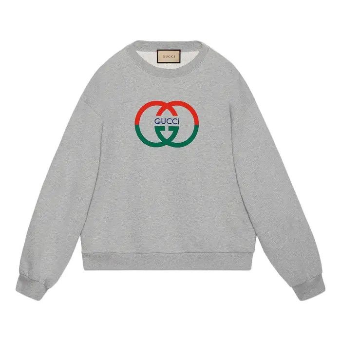 Gucci o1s1wg110925 Cotton Jersey Printed Sweatshirt in Gray Size US XXL / EU 58 / 5 - 1 Thumbnail