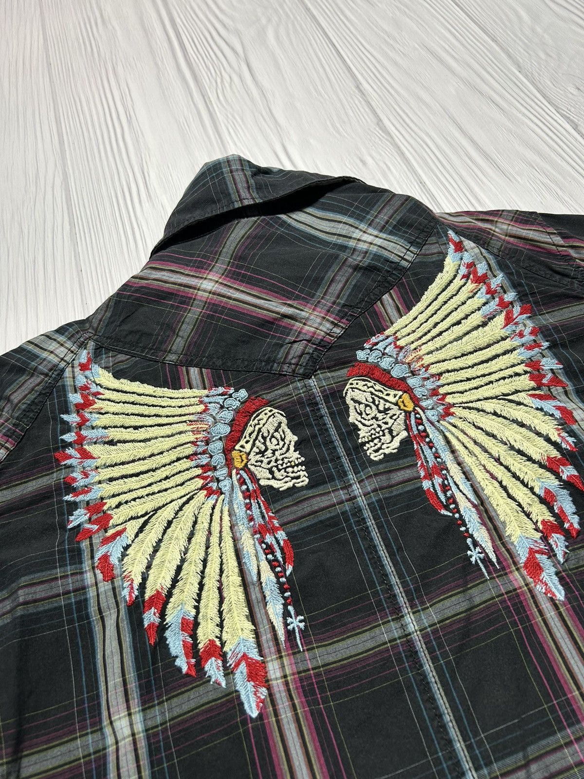 Levi's Levis Indian Skull Check Plaid Shirt Overshirt Size US M / EU 48-50 / 2 - 5 Thumbnail