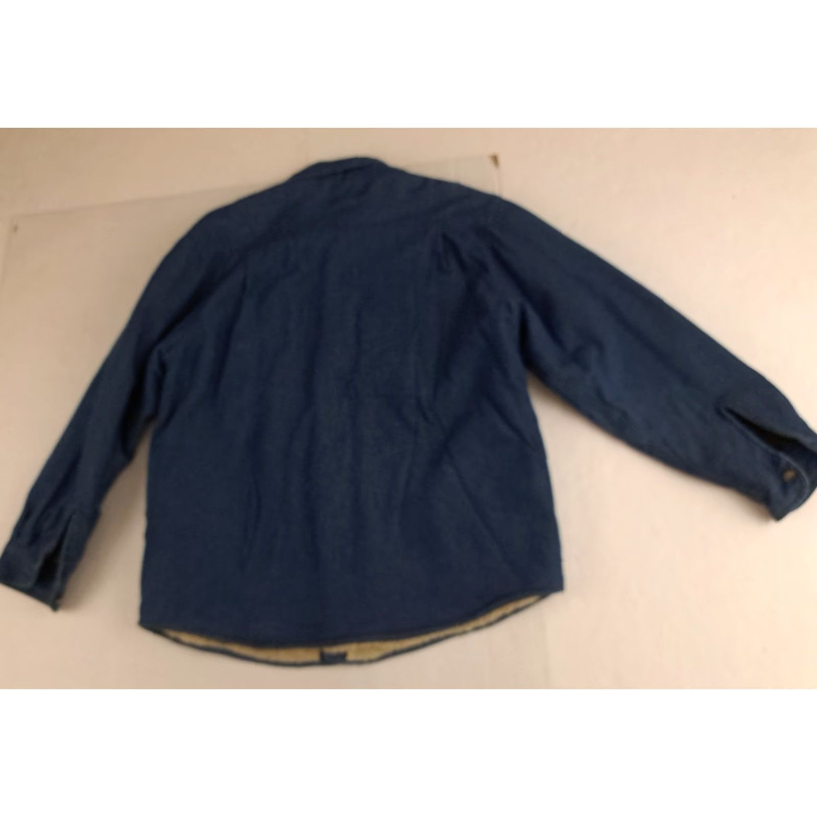 Wrangler VINTAGE Wrangler Denim Blue Jean Work Shirt L Large Button-Up Long Sleeve Faux Fur Lined Collared Size US L / EU 52-54 / 3 - 5 Thumbnail