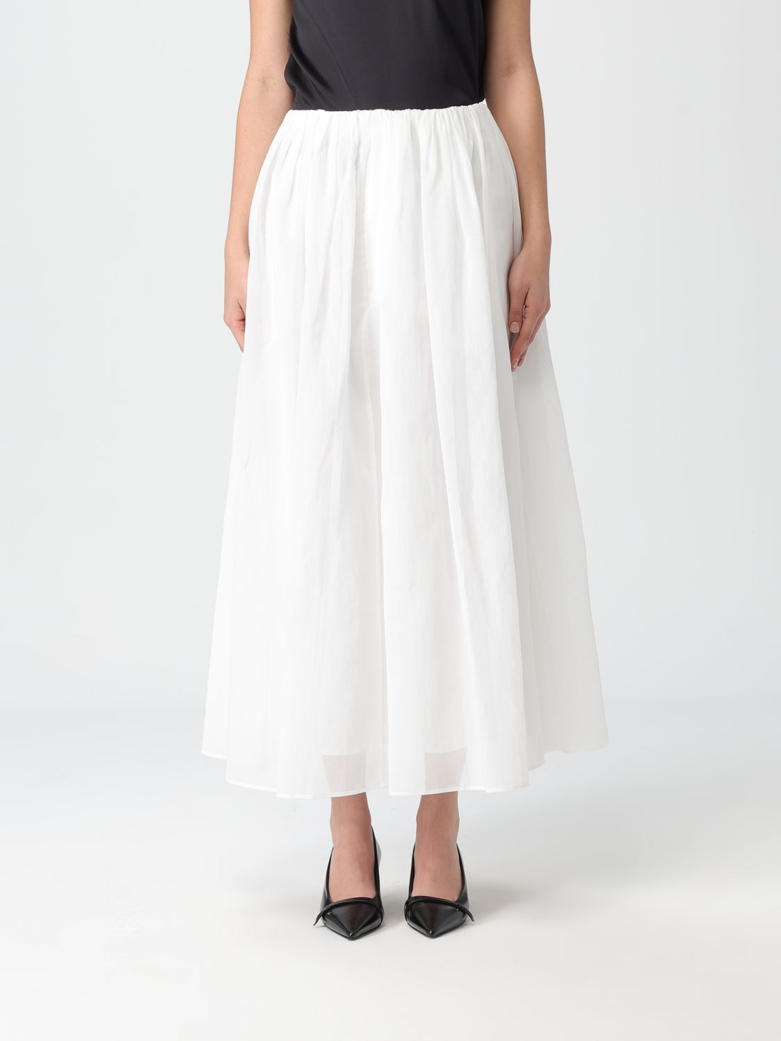 Brunello Cucinelli Brunello Cucinelli Skirt Woman White Size 26" / US 2 / IT 38 - 1 Thumbnail