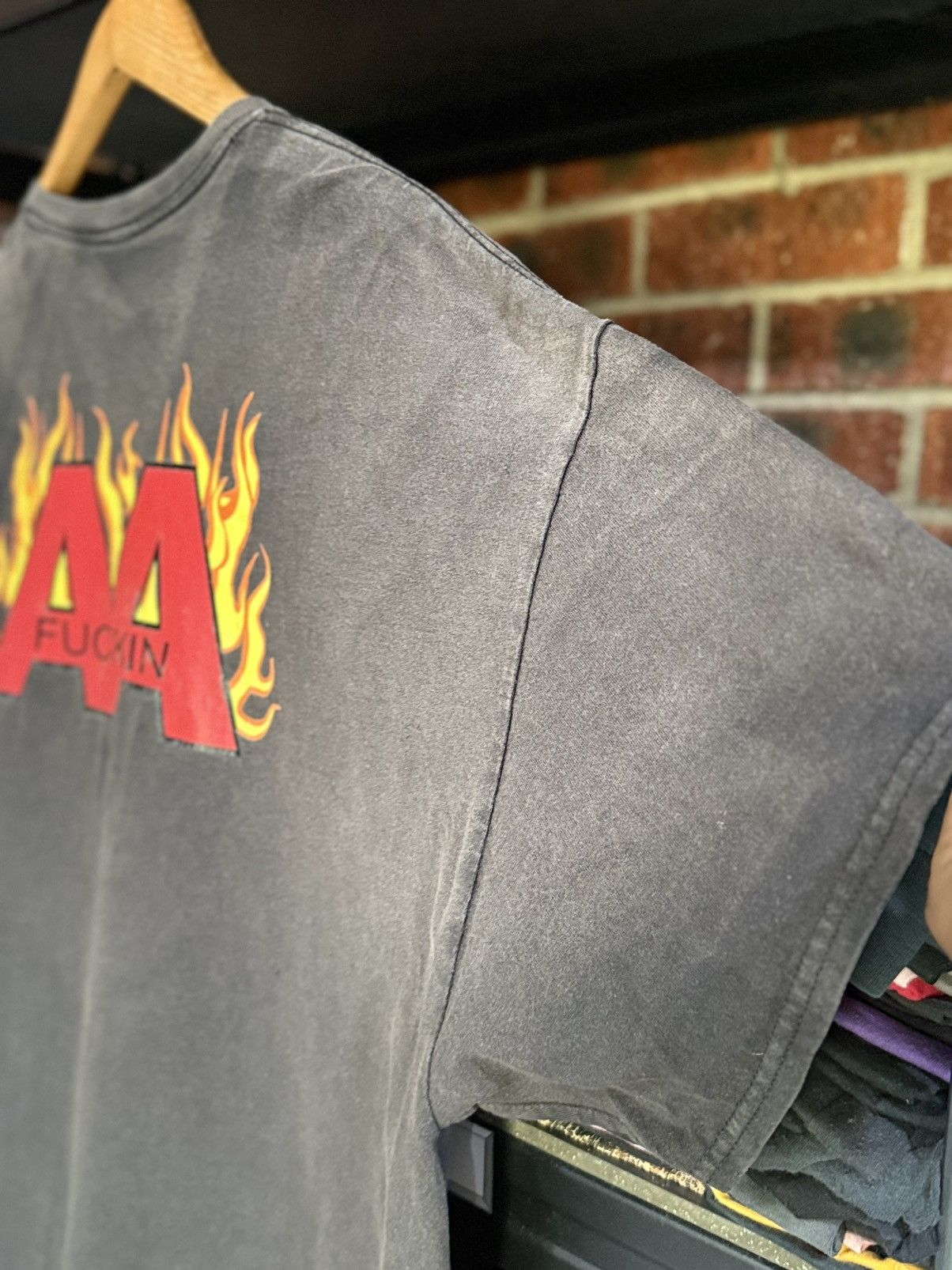 Hook-Ups 🔥Thrashed Vintage Double A FUCKIN Flame Skateboard Hip Hop Size US XXL / EU 58 / 5 - 5 Thumbnail