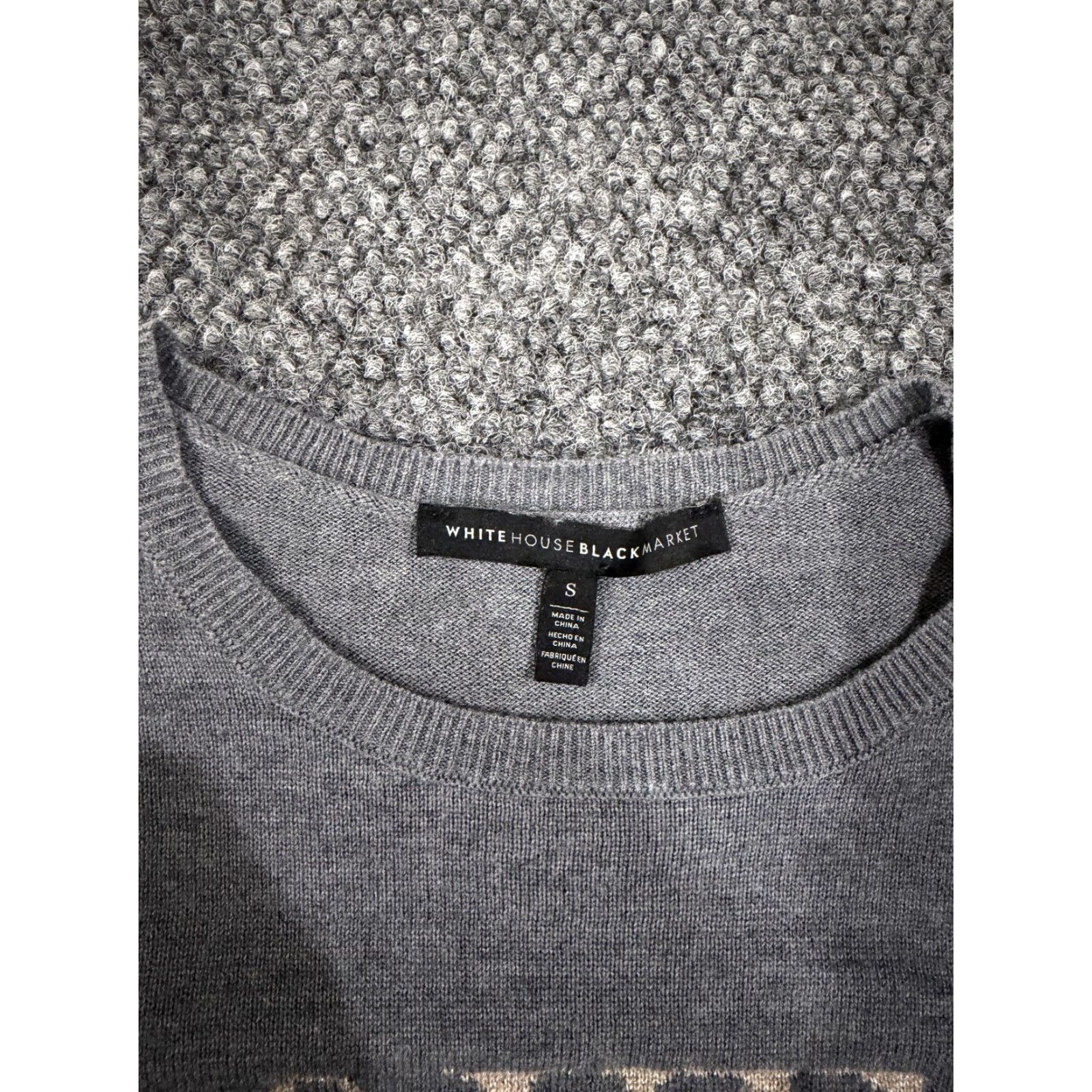 White House Black Market White House Black Market Sweater Womens Small Gray Loved Graphic Ruffle Knit Size S / US 4 / IT 40 - 4 Thumbnail