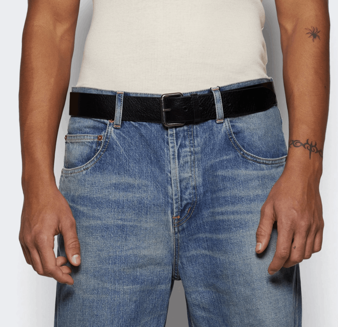 Saint Laurent Paris Saint Laurent Motorcycle Belt Black (size 110) Size ONE SIZE - 4 Thumbnail