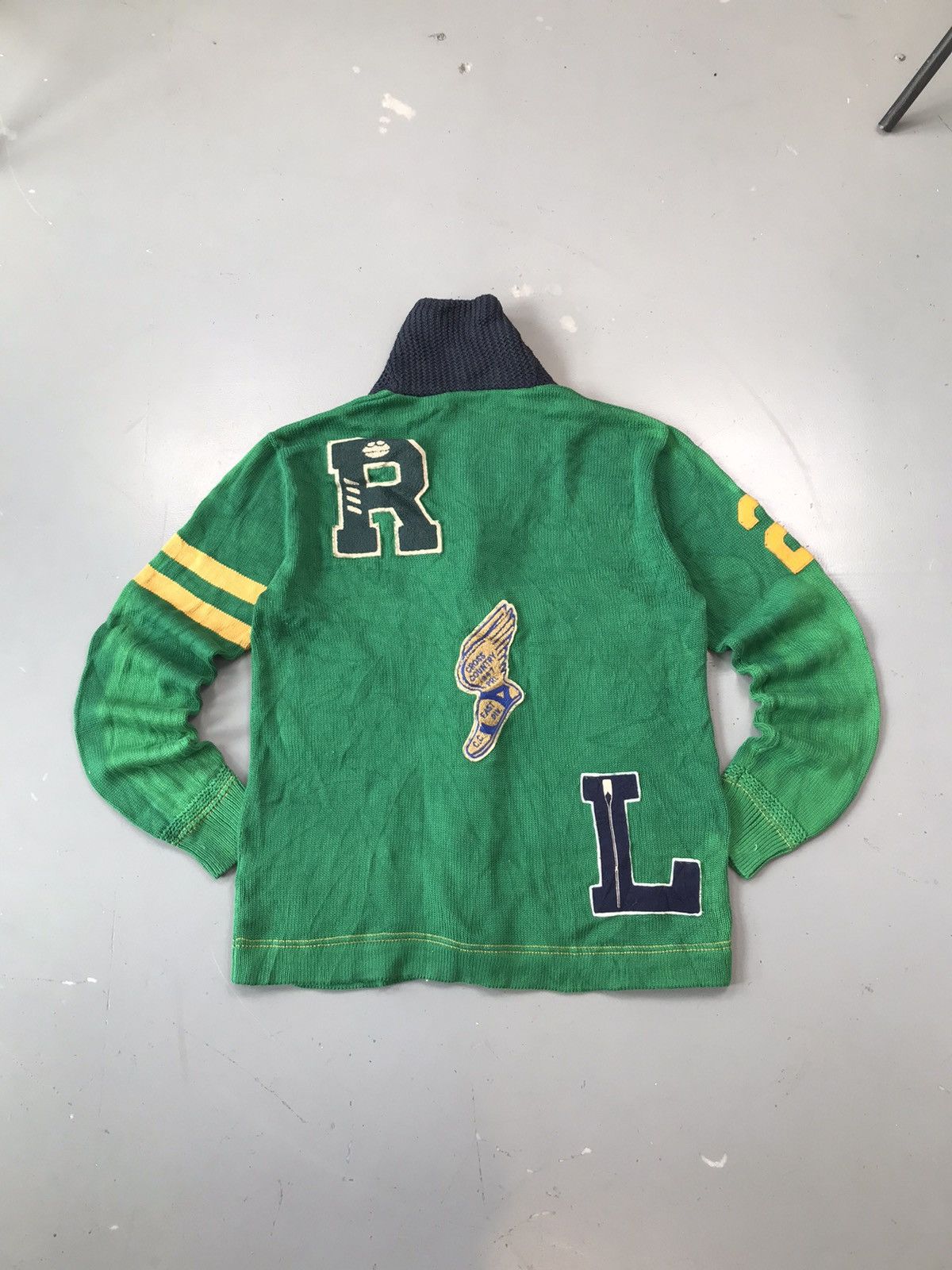 Polo Ralph Lauren × Vintage Vintage Ralph Lauren polo SpellOut patch work cardigan Size US M / EU 48-50 / 2 - 9 Thumbnail