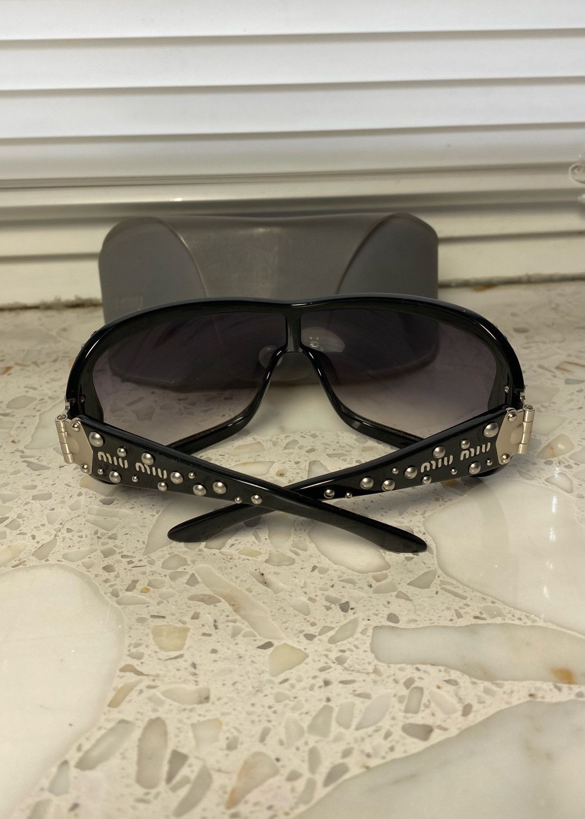 Miu Miu Silver Stones Vintage Miu Miu Sunglasses Size ONE SIZE - 2 Thumbnail
