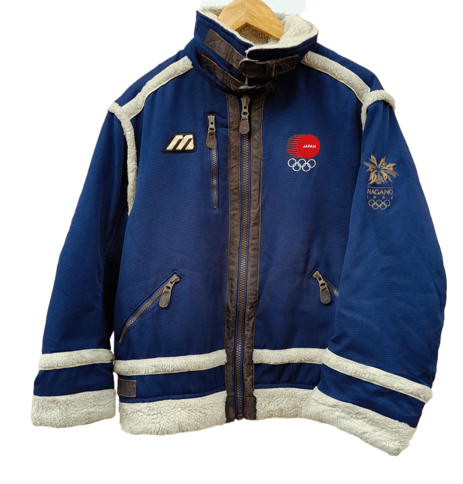 Archival Clothing Vintage 1998 Nagano Olympic Shearling Jacket by Mizuno Grailed