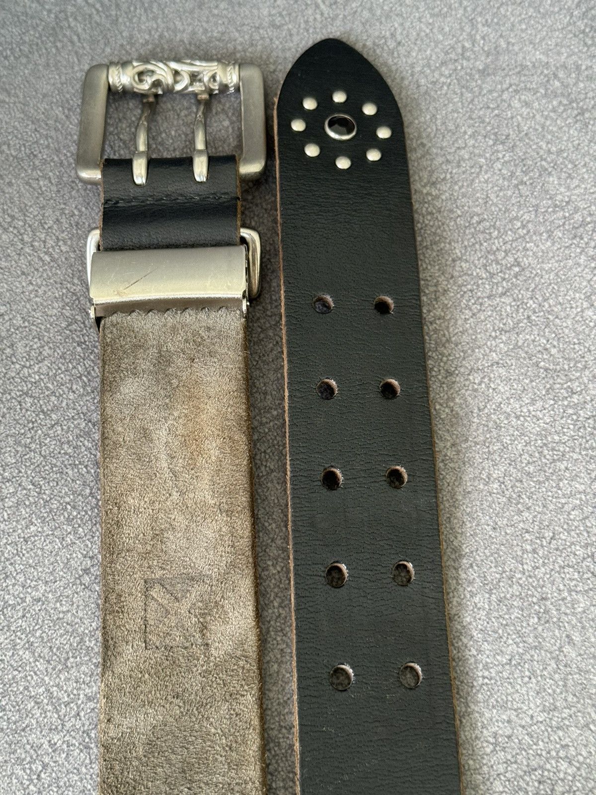 Designer × Handmade × Leather Vintage belt leather inspired CH Size ONE SIZE - 7 Thumbnail