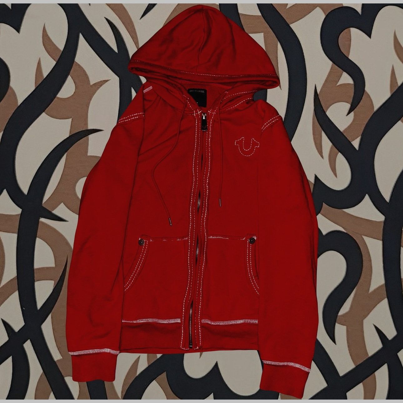 True Religion frayed design super t stitch true religion zip up hoodie Size US M / EU 48-50 / 2 - 1 Thumbnail