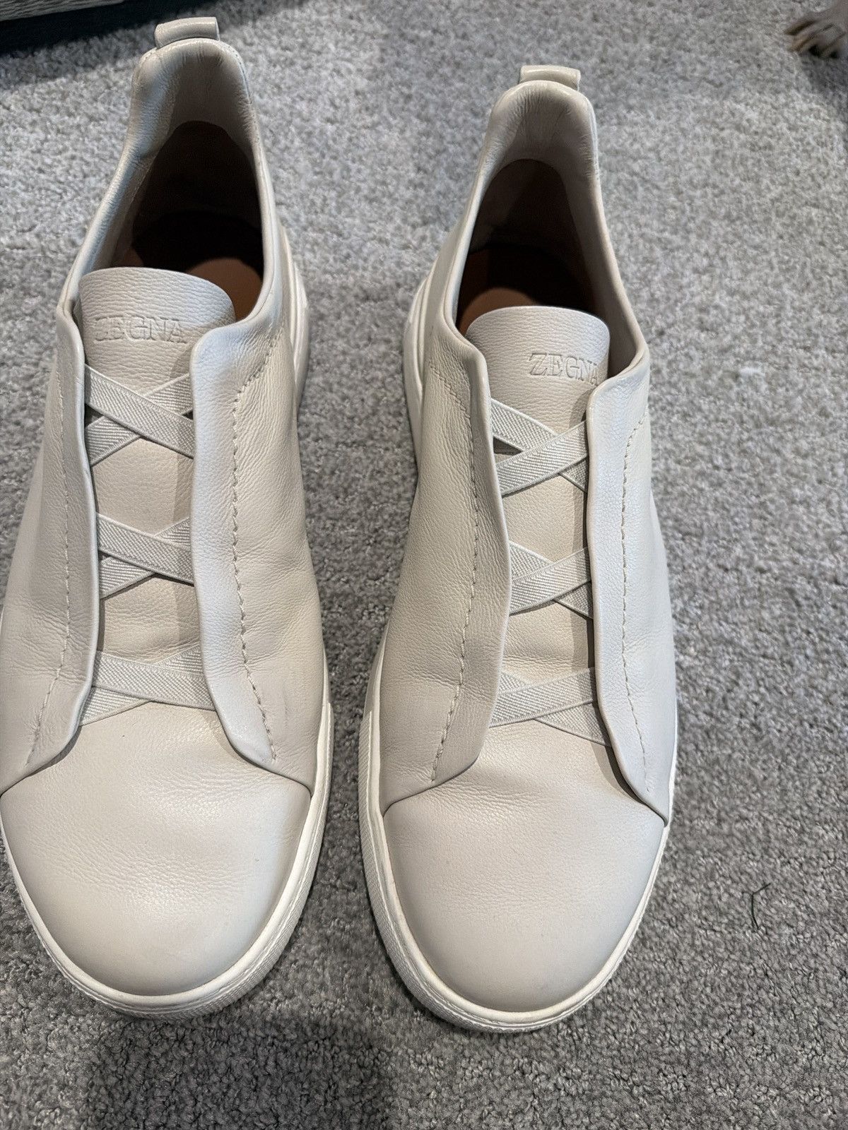 Z Zegna Triple stitch second skin light beige Size US 11 / EU 44 - 1 Thumbnail