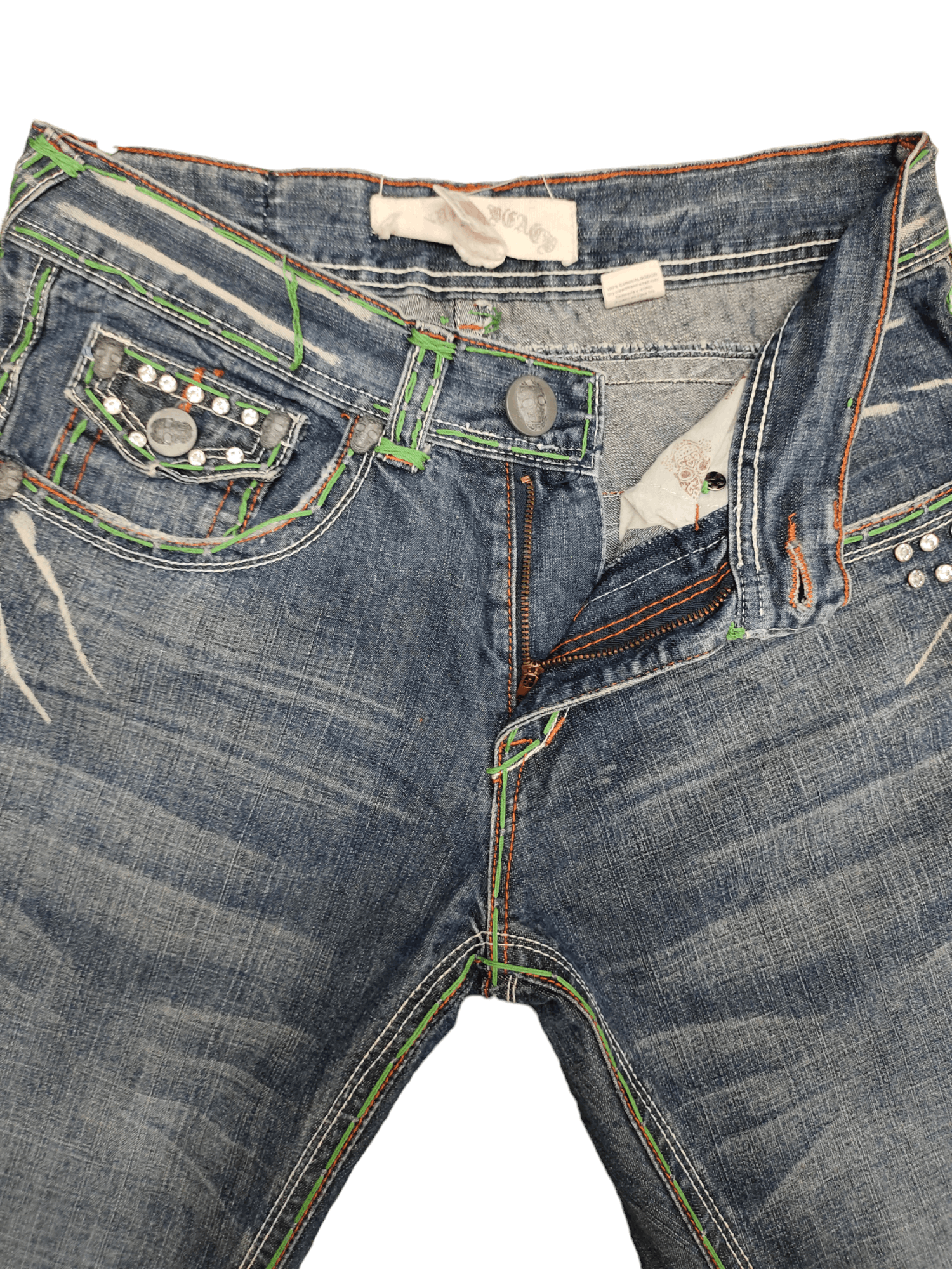 Le Grande Bleu (L.G.B.) Flare Jeans Laguna Beach Denim Boot Cut Chrome Heart Inspire Size US 30 / EU 46 - 17 Thumbnail