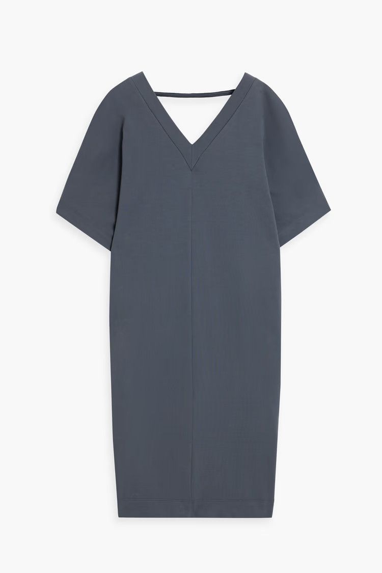Brunello Cucinelli o1y0725 Mini Dress in Slate Blue Size M / US 6-8 / IT 42-44 - 1 Thumbnail