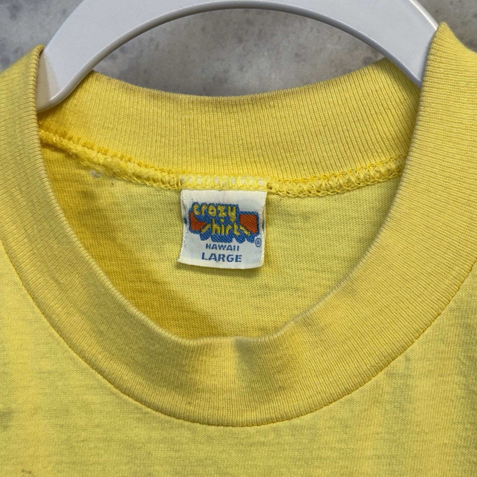 Vintage Vintage 80s Crazy Shirts T Shirt Mens Large Yellow Eagle Tur Size US L / EU 52-54 / 3 - 4 Thumbnail