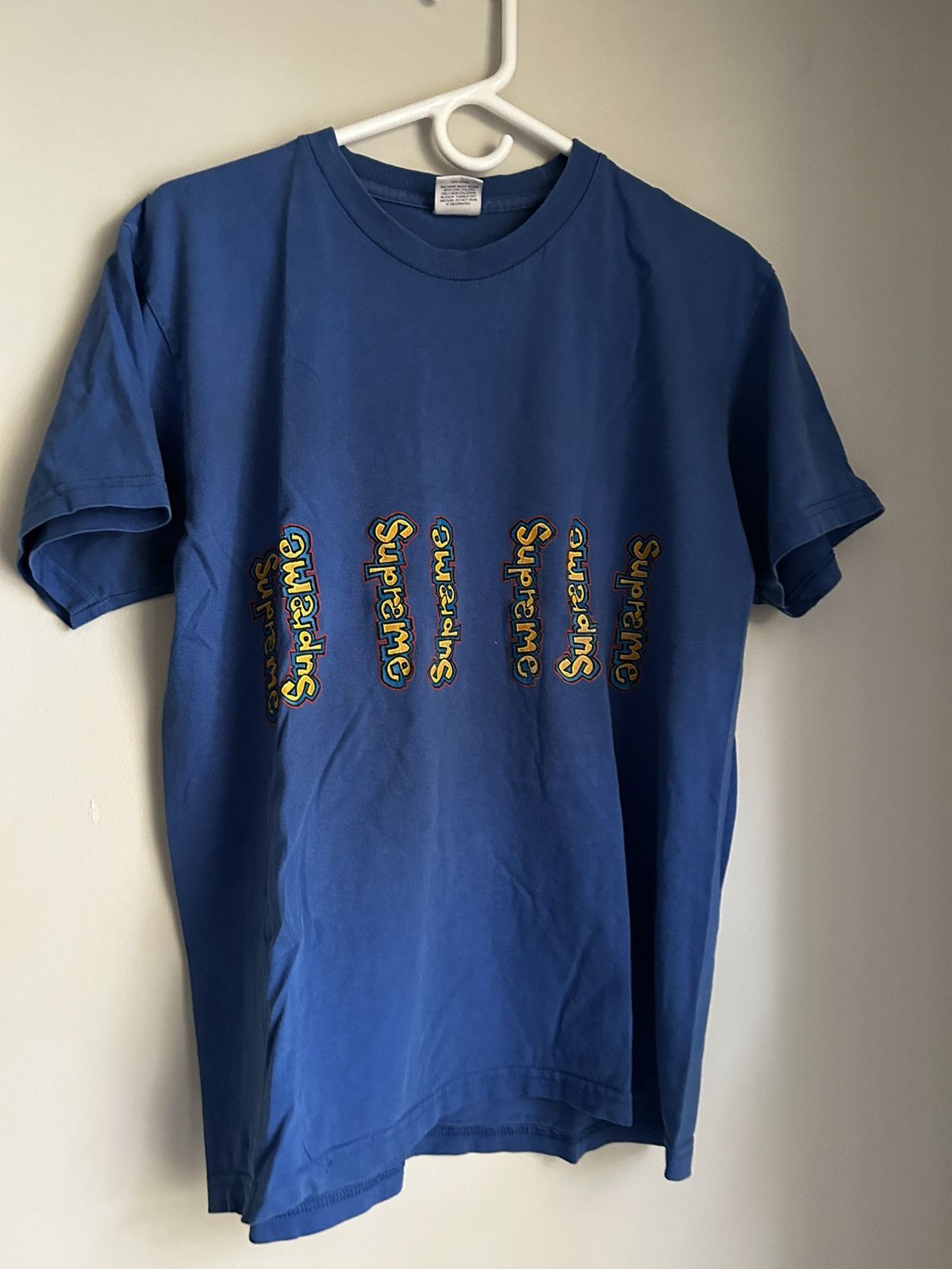 Supreme Supreme Blue Vertical Text Y2K Size US M / EU 48-50 / 2 - 2 Thumbnail