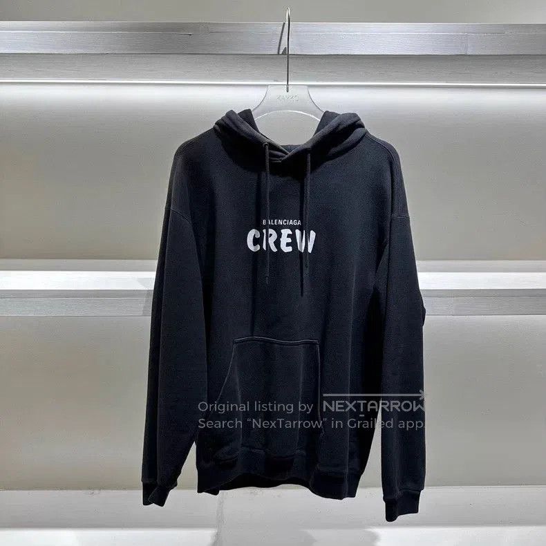Balenciaga Balenciaga Crew Black Hoodie M. Size US M / EU 48-50 / 2 - 1 Thumbnail