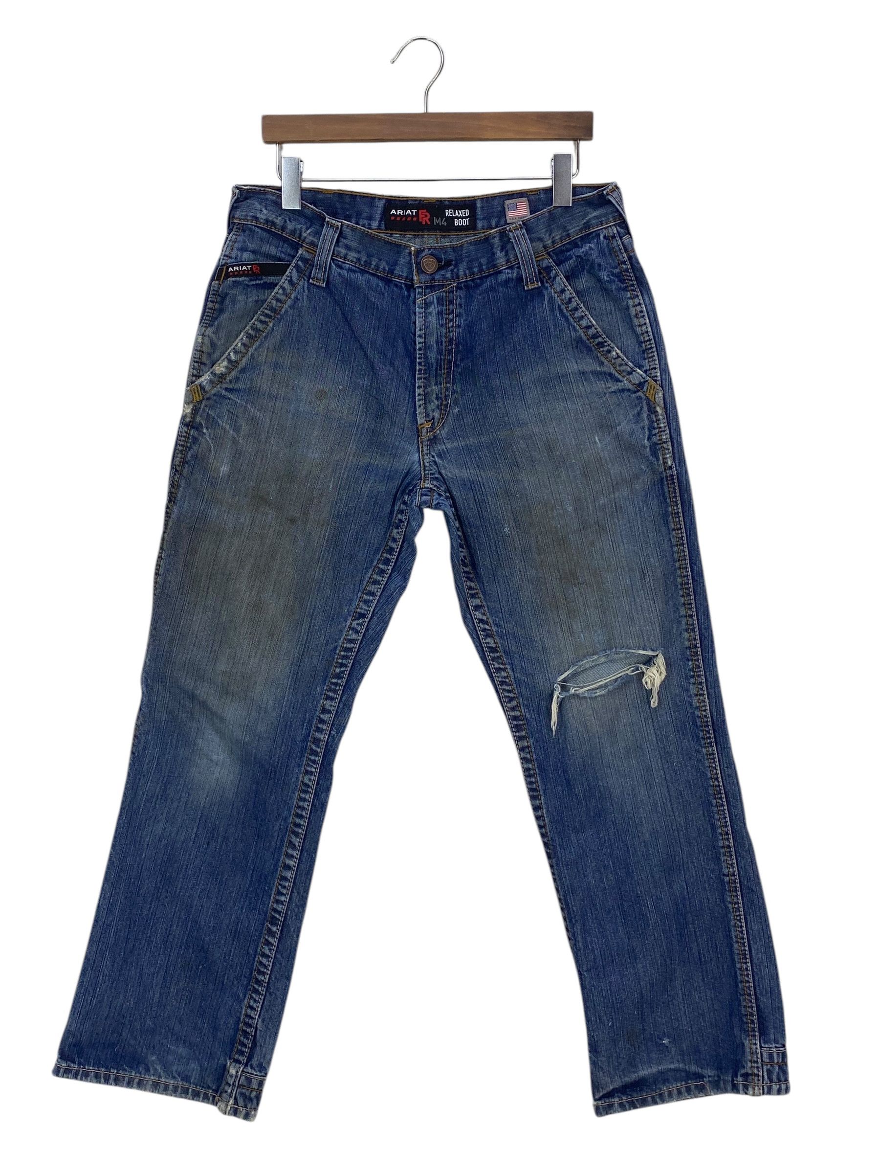 Vintage Vintage X-Workers × Wrangler Carpenter Jeans – Ariat 33″ Size US 33 - 2 Thumbnail