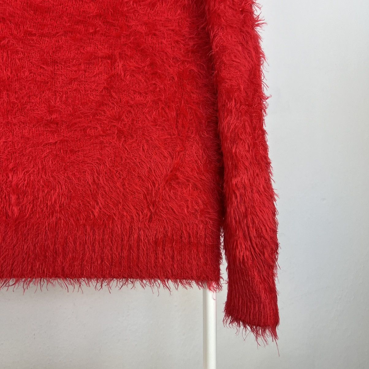 Japanese Brand Vintage red hairy silk sweater retro Size XS / US 0-2 / IT 36-38 - 4 Thumbnail