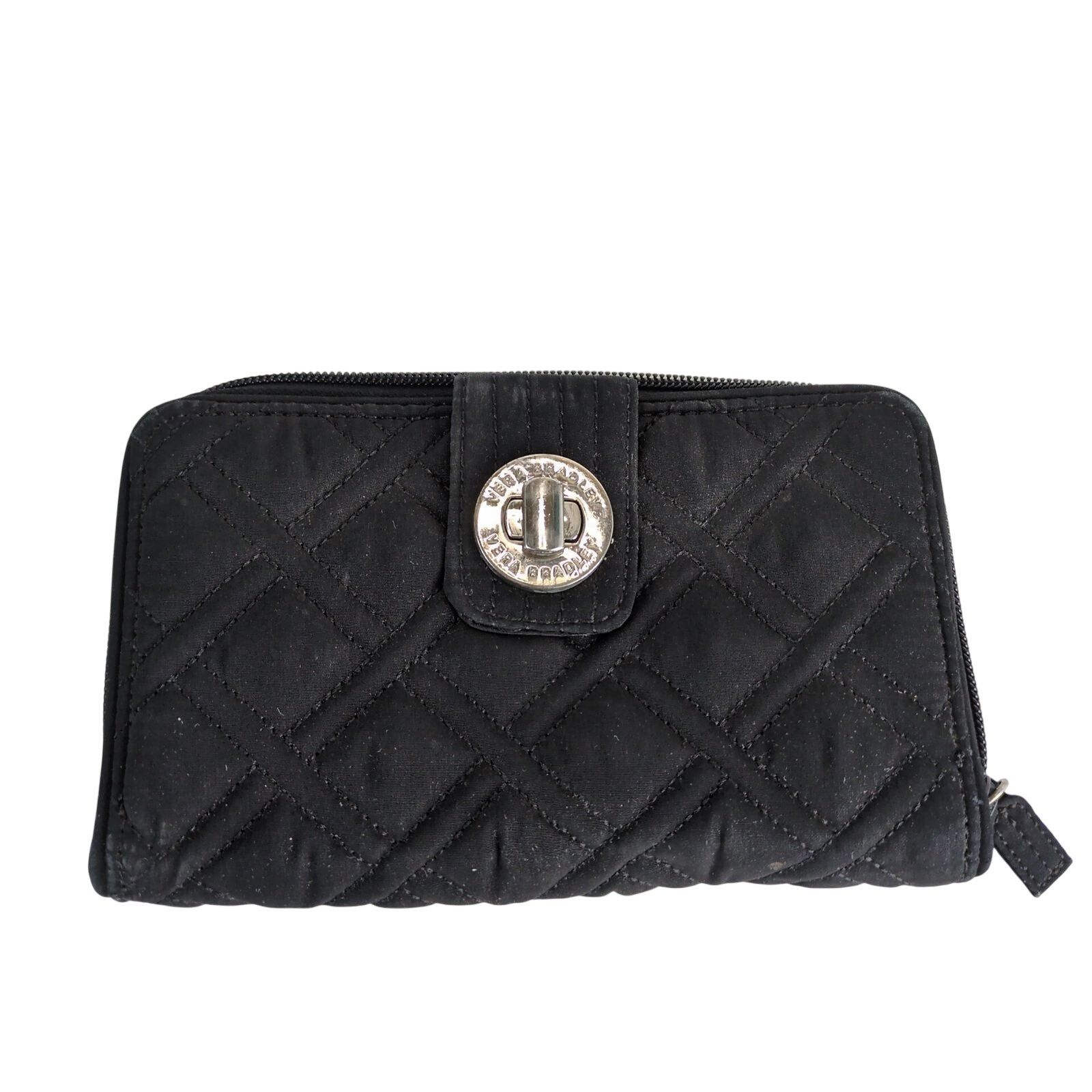 Vera Bradley Vera Bradley Classic Black Quilted Turnlock Clutch Wallet Size ONE SIZE - 1 Thumbnail