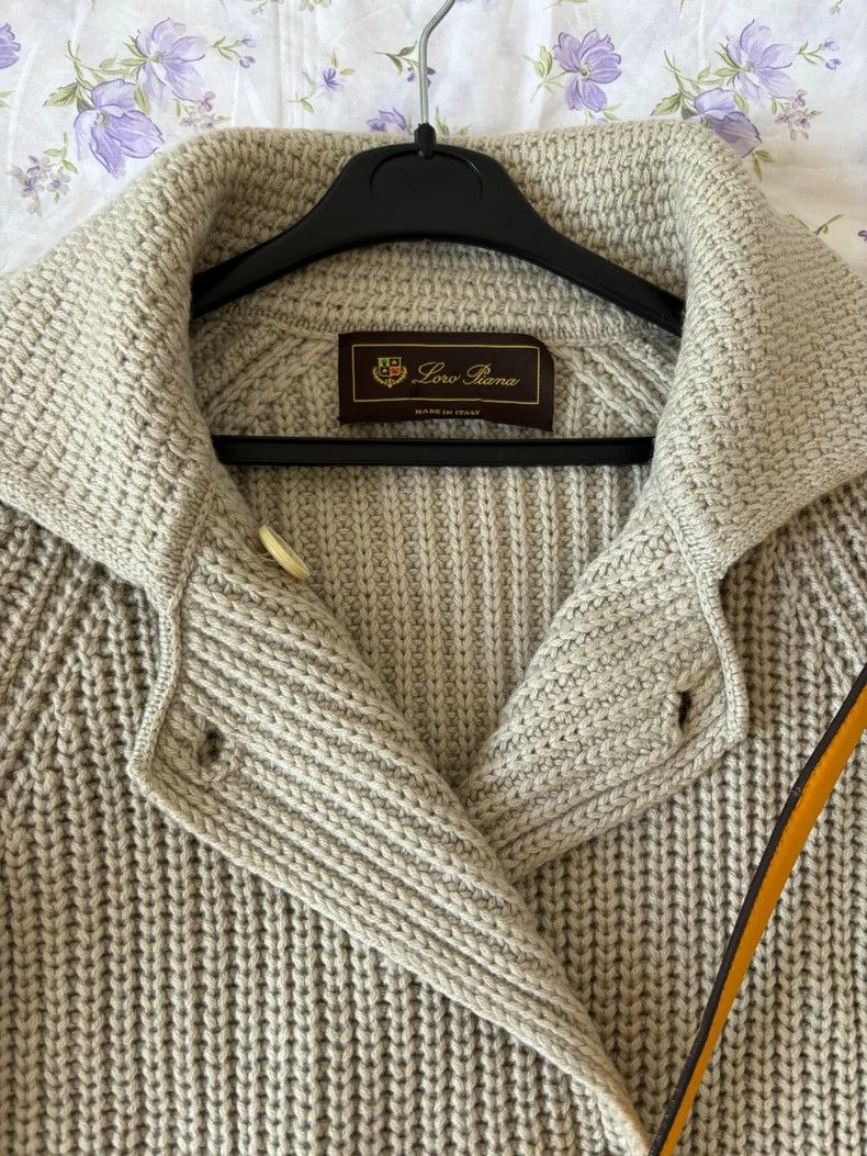 Loro Piana LORO PIANA Elephant grey knit jacket Size M / US 6-8 / IT 42-44 - 4 Thumbnail