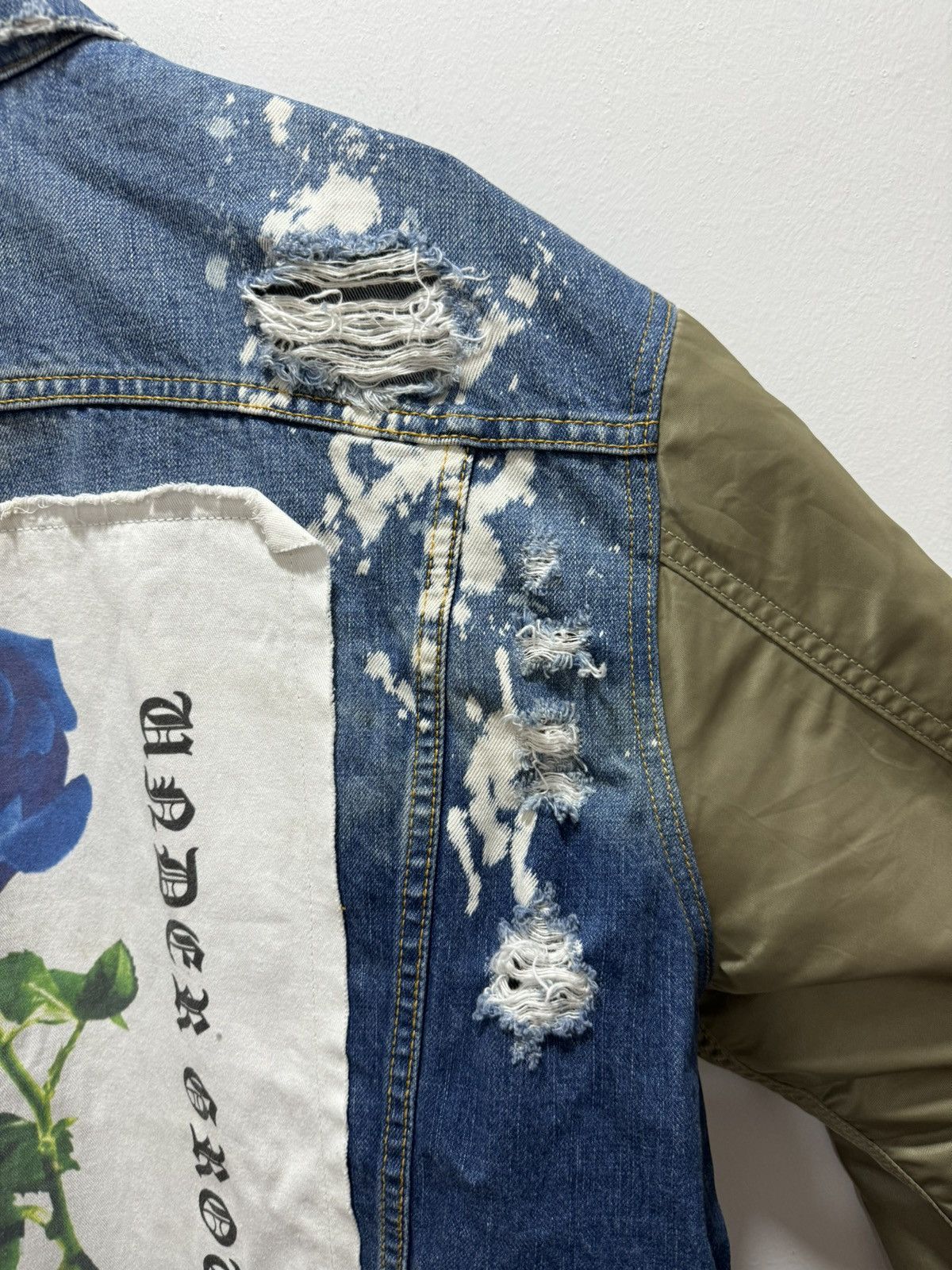If Six Was Nine × Le Grande Bleu (L.G.B.) × Vintage LAGENDA MADE UNDERGOURD BLEACH OUT DISTRESSED CRAZY JACKET Size US L / EU 52-54 / 3 - 12 Thumbnail