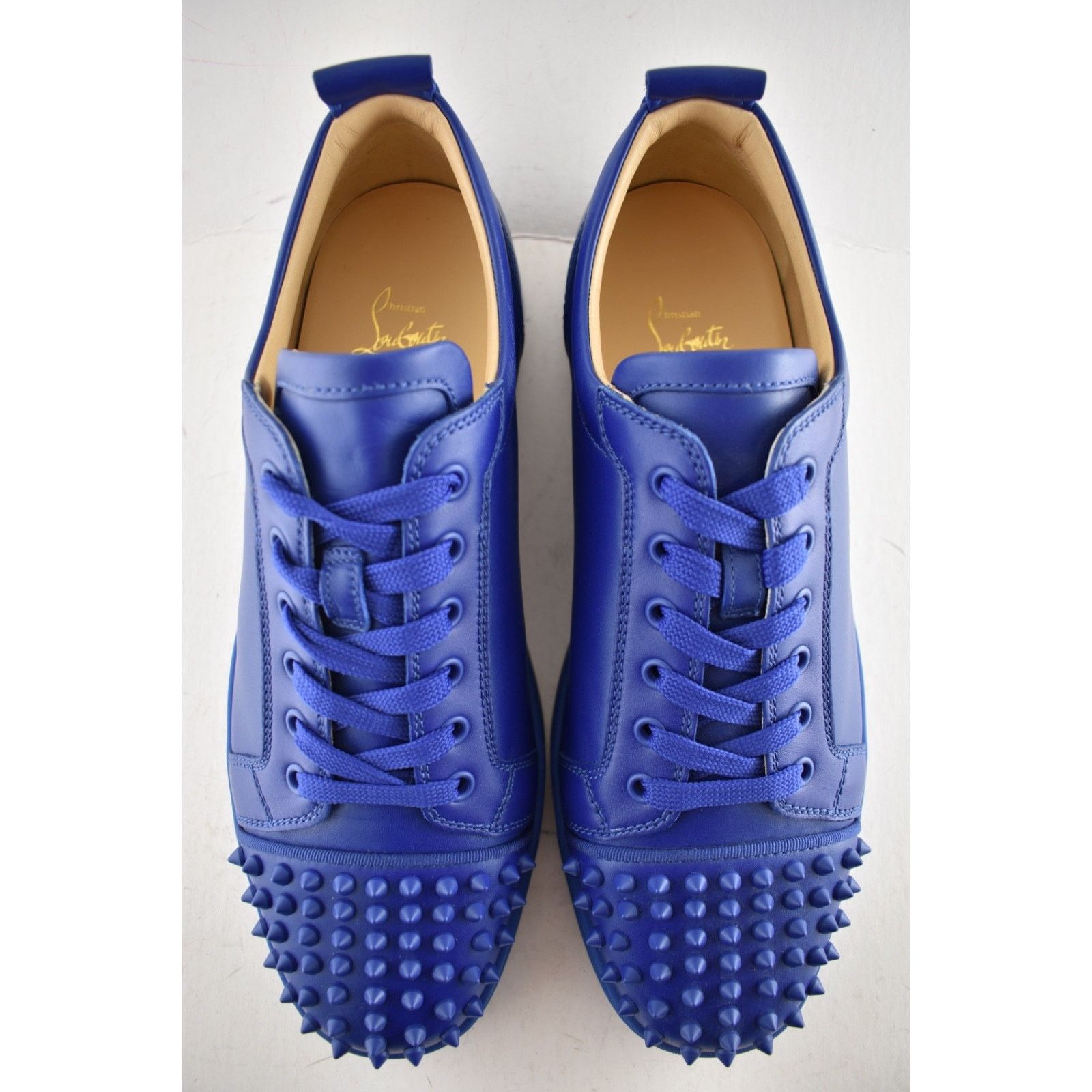 Christian Louboutin Christian Louboutin Louis Junior Spikes Flat Azzurro Blue Size US 11 / EU 44 - 7 Thumbnail