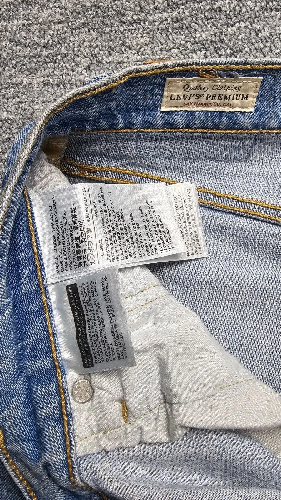 Levi's Levis Premium 501 Straight Jeans Women W29 L30 Light Wash Size 29" - 5 Thumbnail