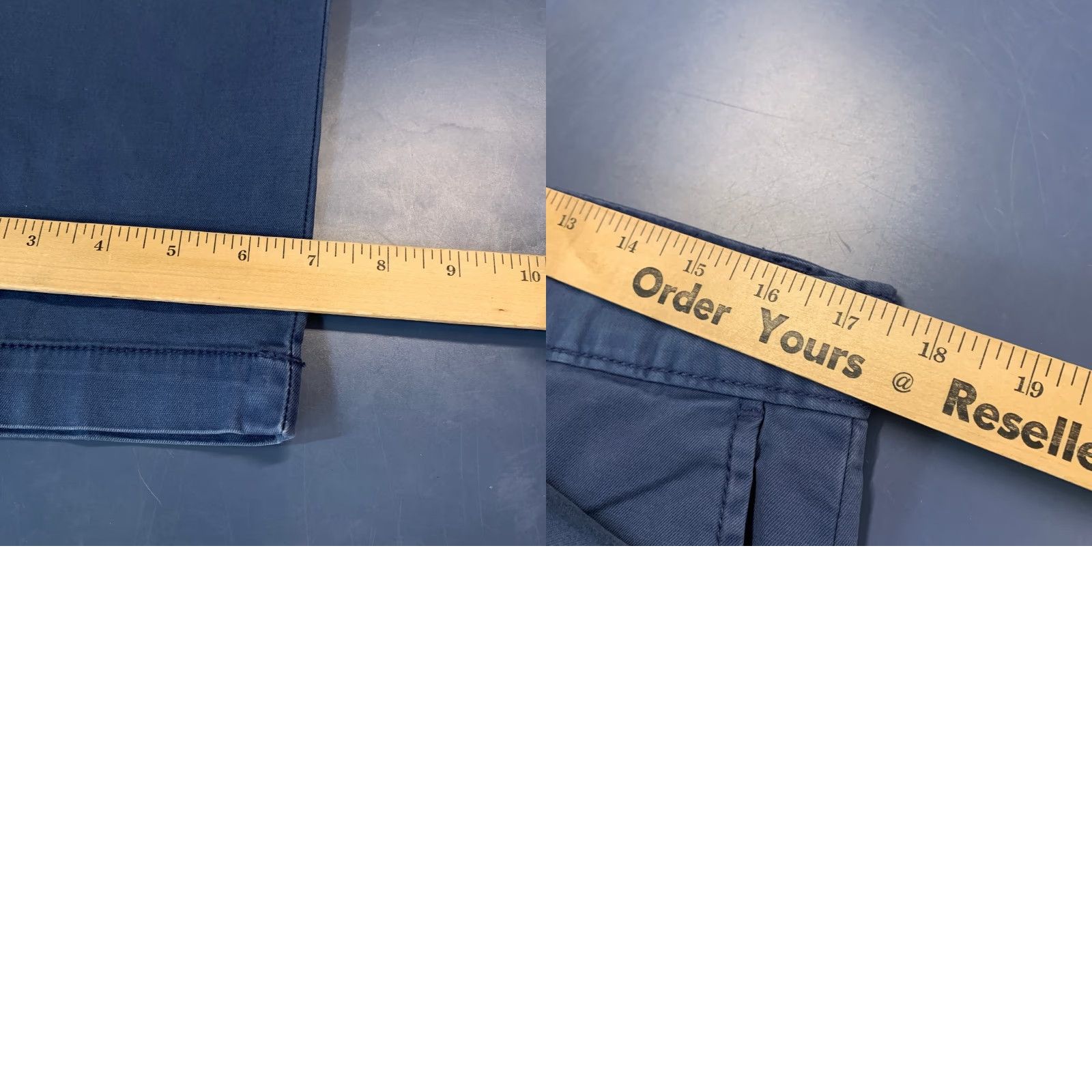 Banana Republic VINTAGE Banana Republic Chino Pants Mens 33x32 Blue Slim Fit Cotton Work School Size US 33 - 10 Thumbnail