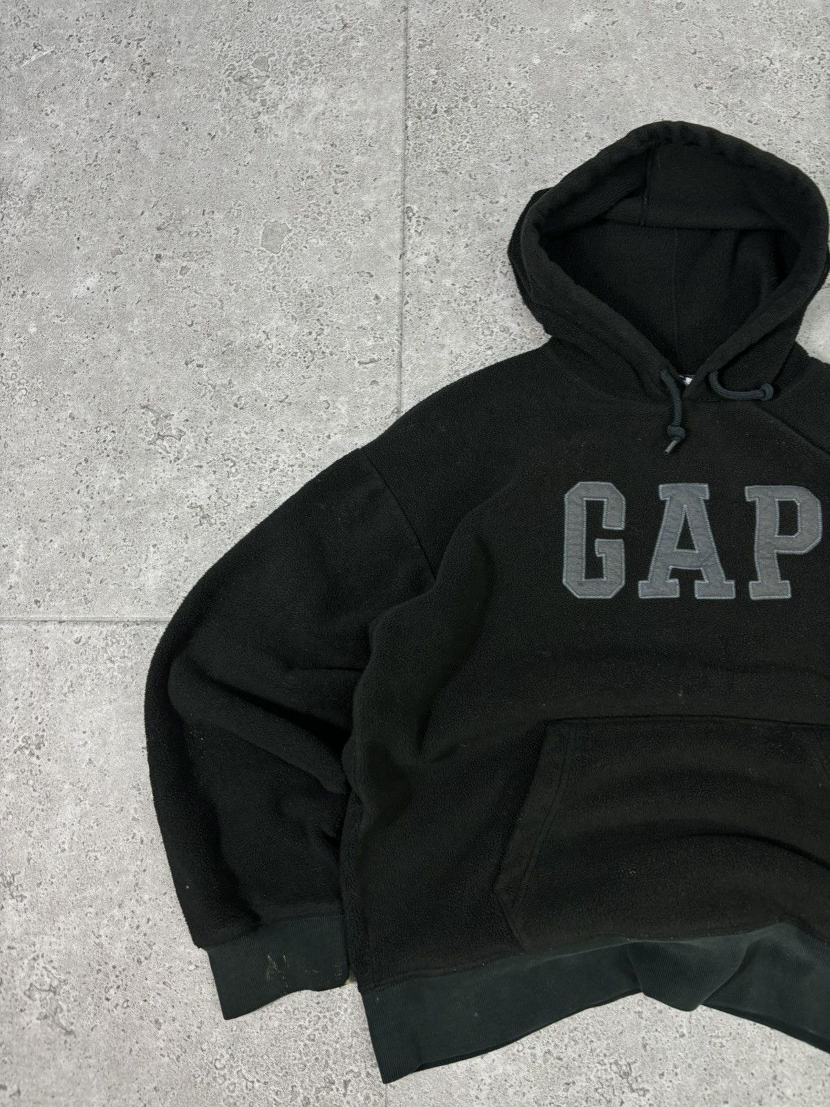 Gap × Japanese Brand × Vintage Vintage GAP Boxy Fleece Hoodie Embroidered Logo Hip Hop Size US L / EU 52-54 / 3 - 5 Thumbnail