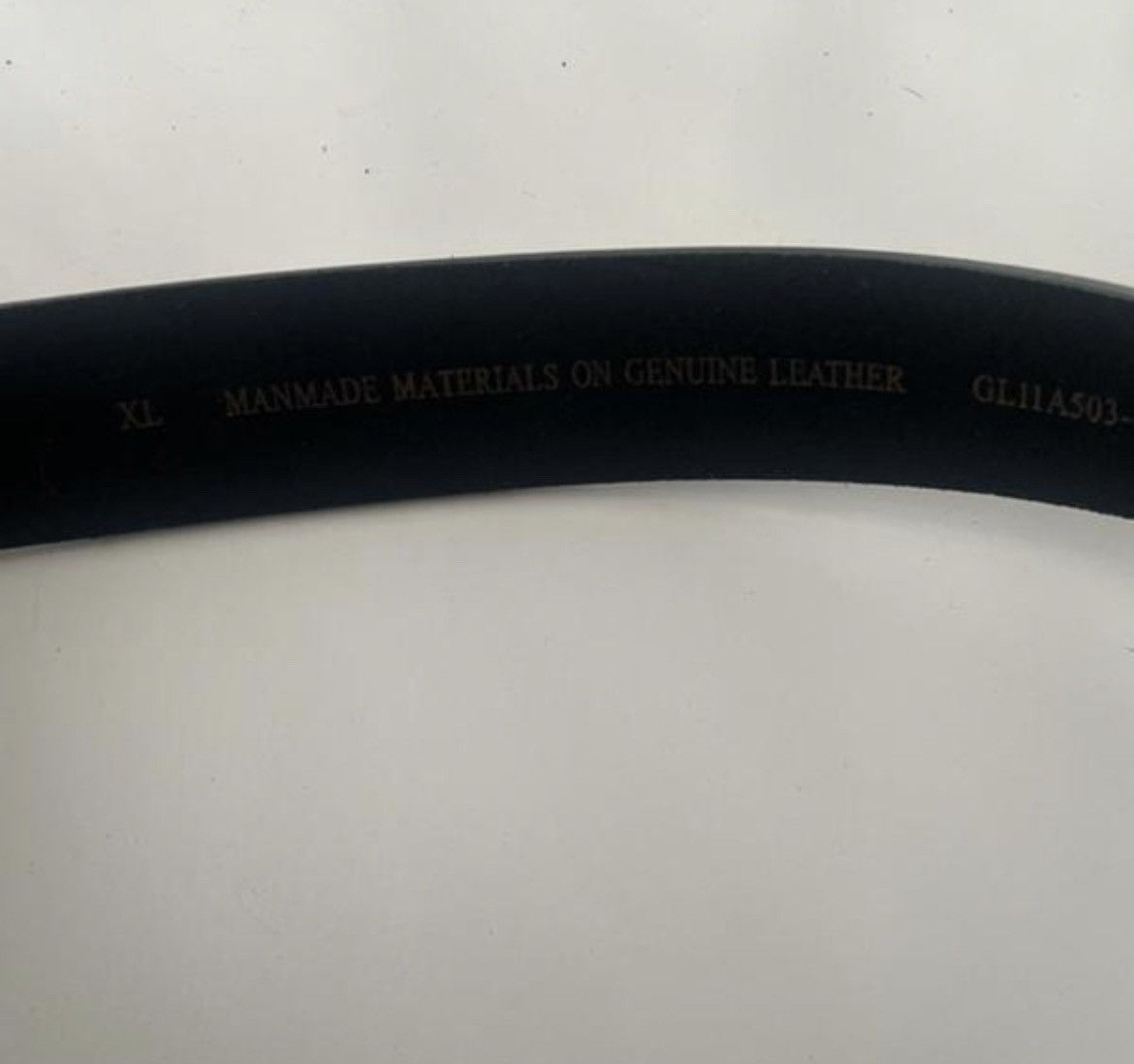 Vintage black genuine leather belt Size ONE SIZE - 4 Thumbnail
